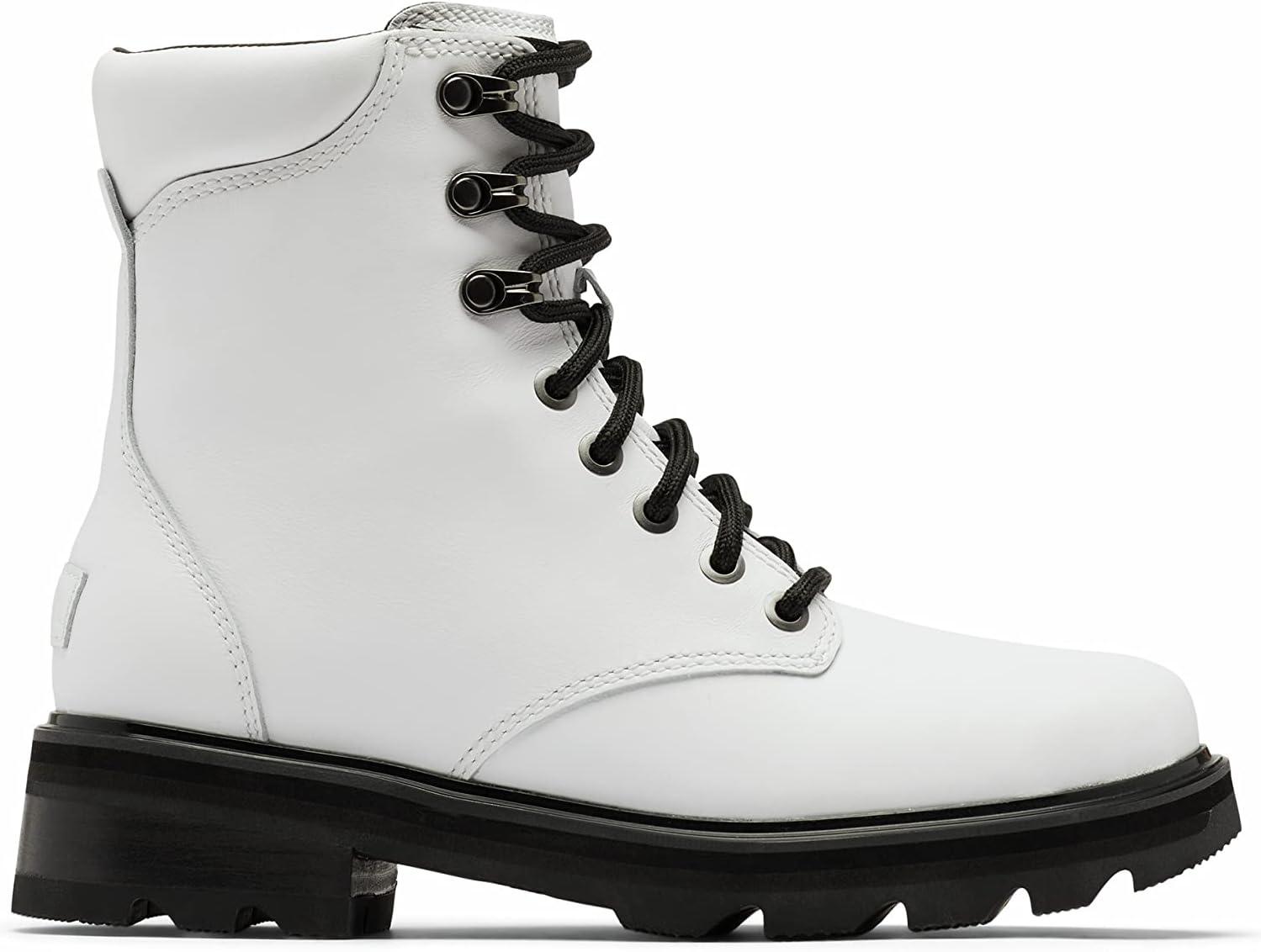 imageSOREL Womens Lennox Lace Waterproof BootsWhite Black