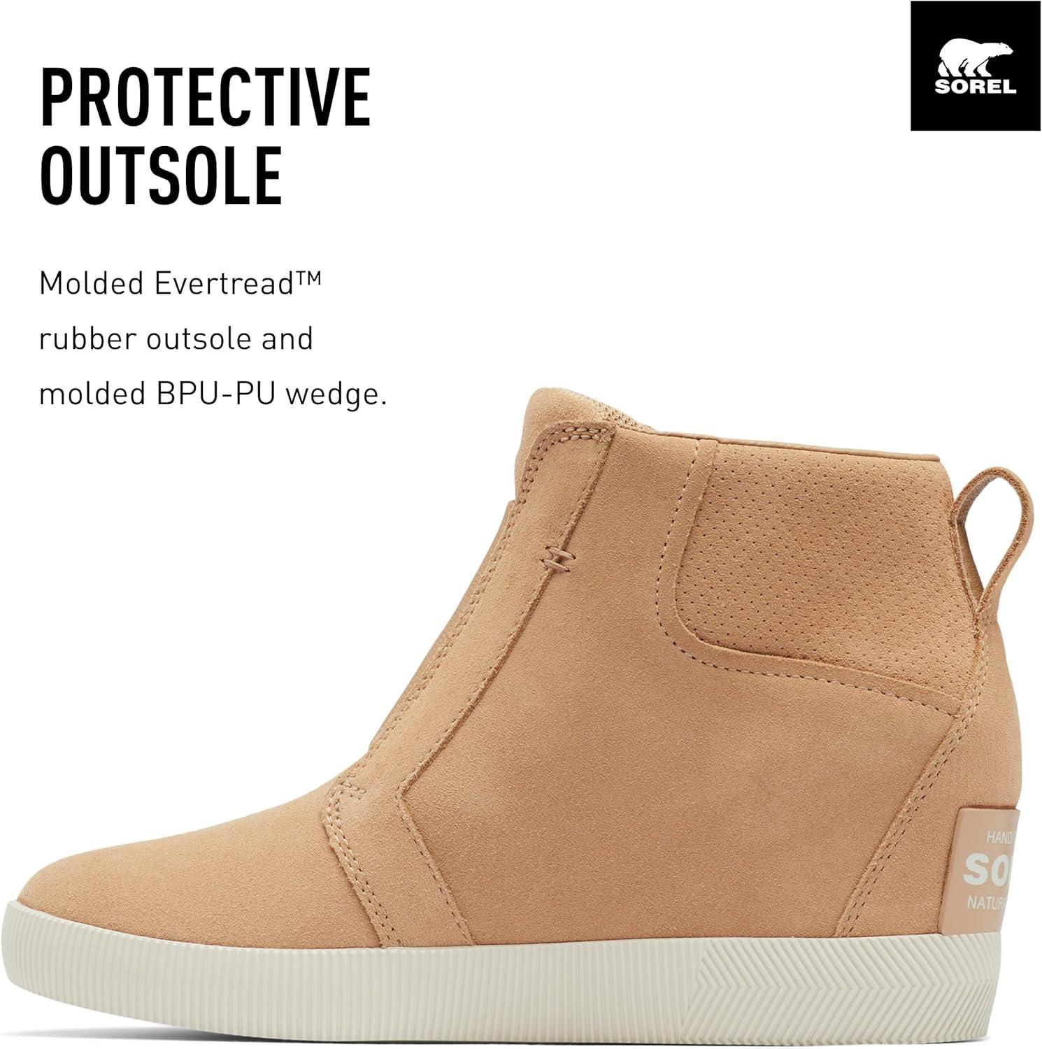 imageSOREL Womens Out N About Pull On Wedge BootCanoe Sea Salt