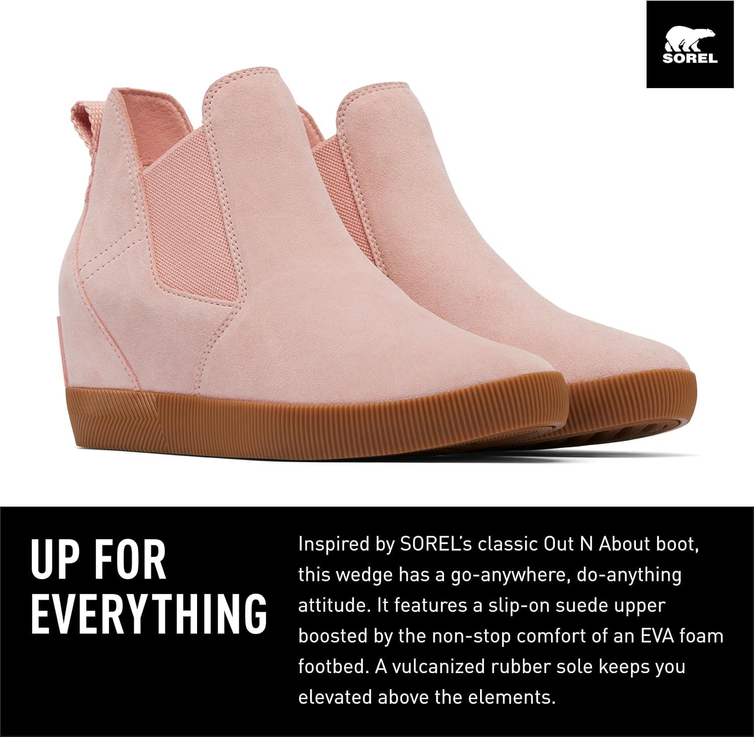 imageSOREL Womens Out N About SlipOn Wedge BootFaux Pink Gum 2