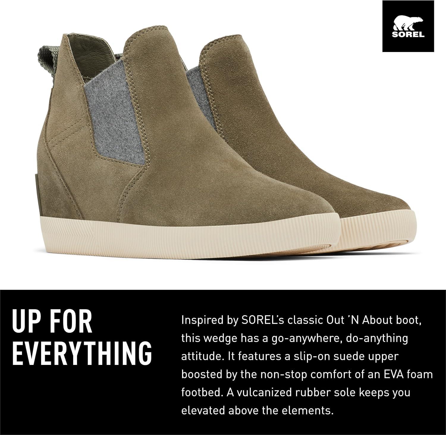 imageSOREL Womens Out N About SlipOn Wedge BootStone Green Bleached Ceramic