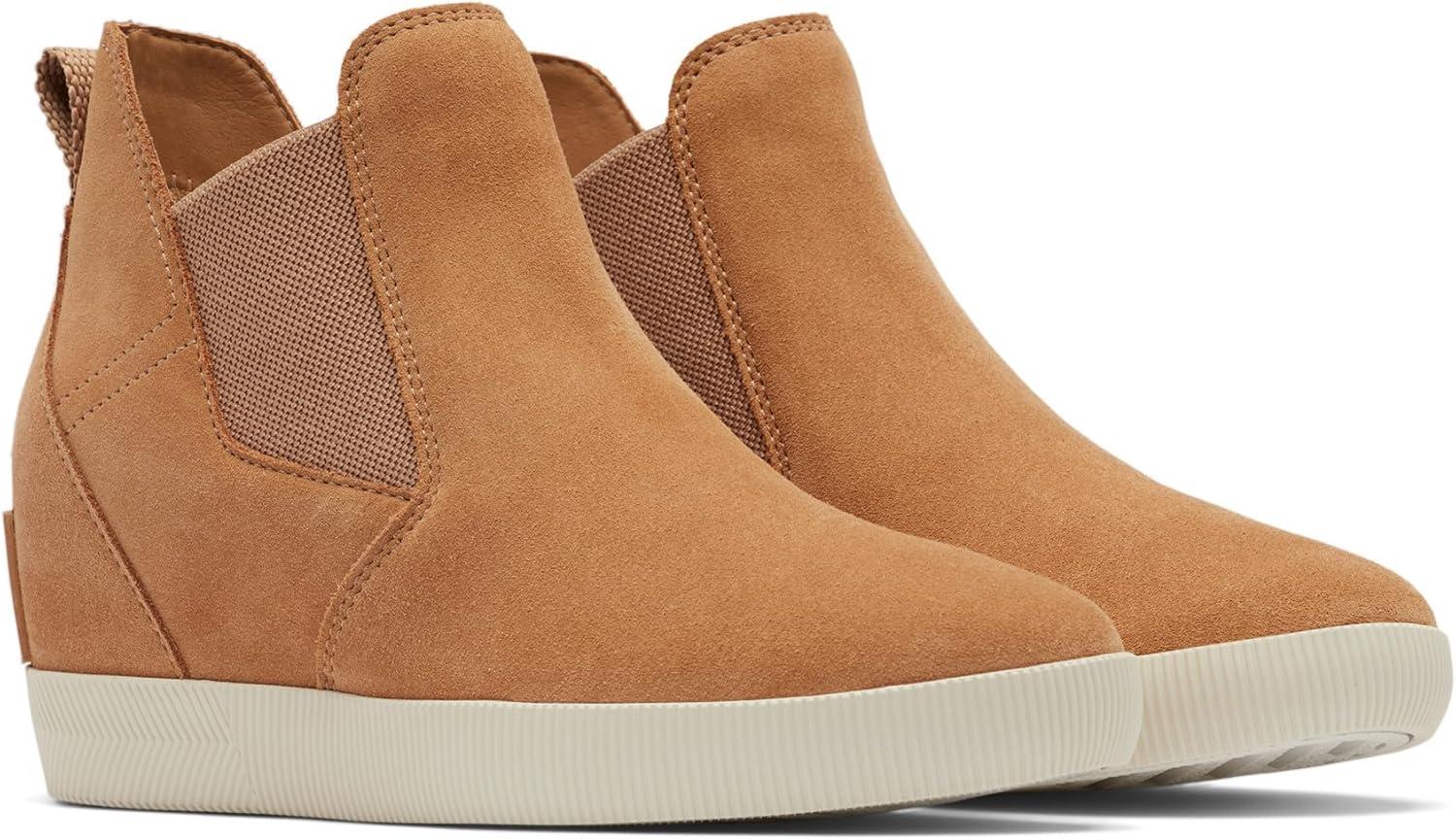 imageSOREL Womens Out N About SlipOn Wedge BootTawny BuffChalk