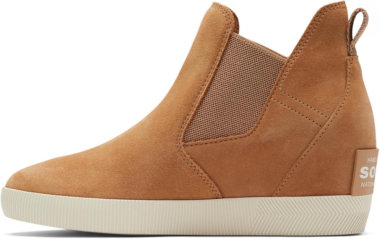 imageSOREL Womens Out N About SlipOn Wedge BootTawny BuffChalk