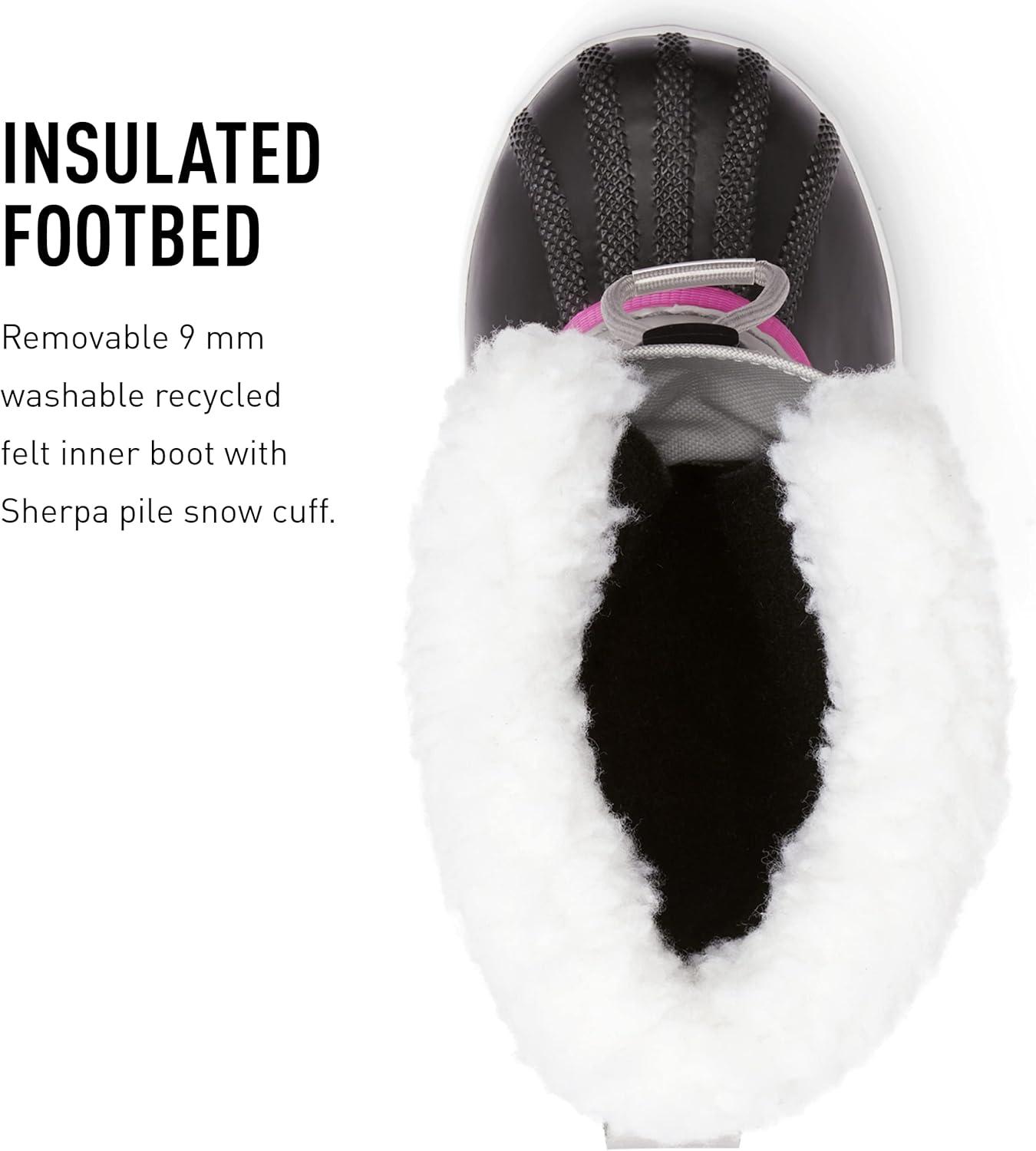 imageSorel Childrens Yoot Pac Nylon Waterproof BootChrome Grey Black