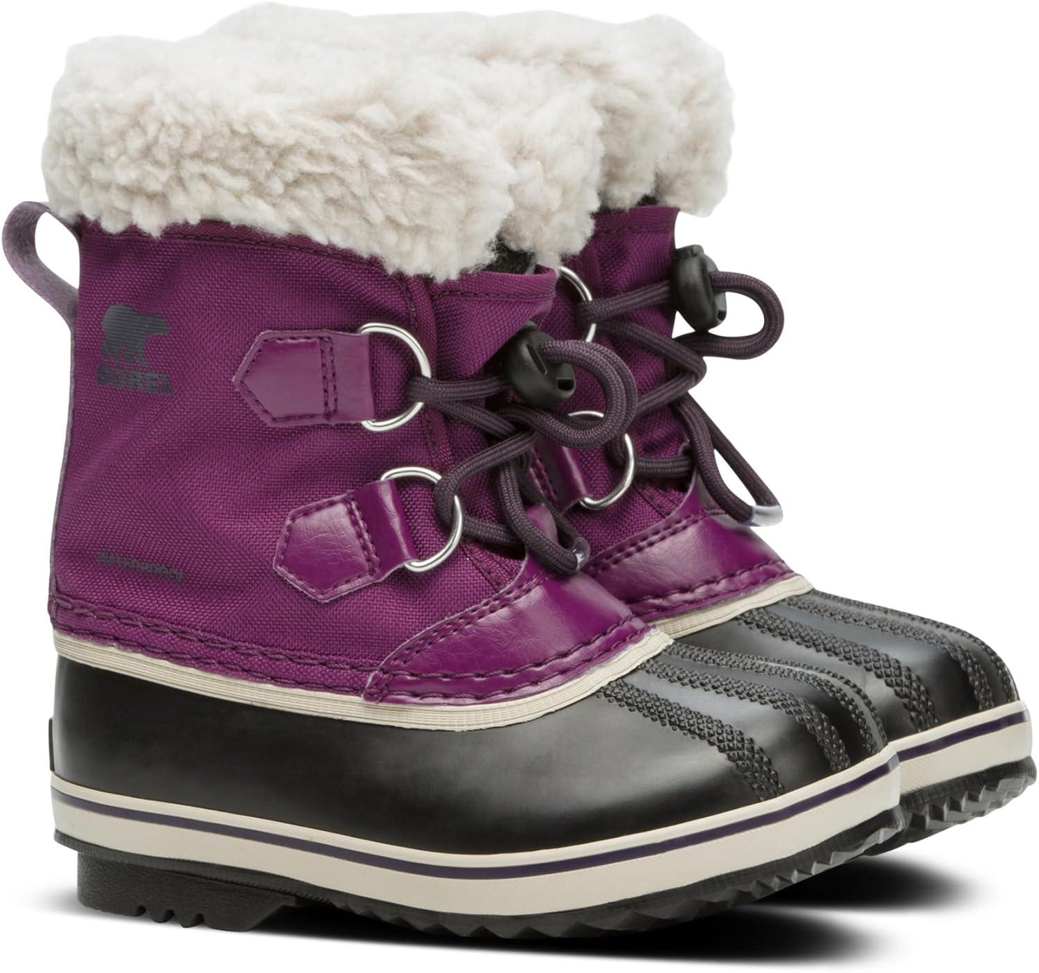 imageSorel Childrens Yoot Pac Nylon Waterproof BootWild Iris Dark Plum