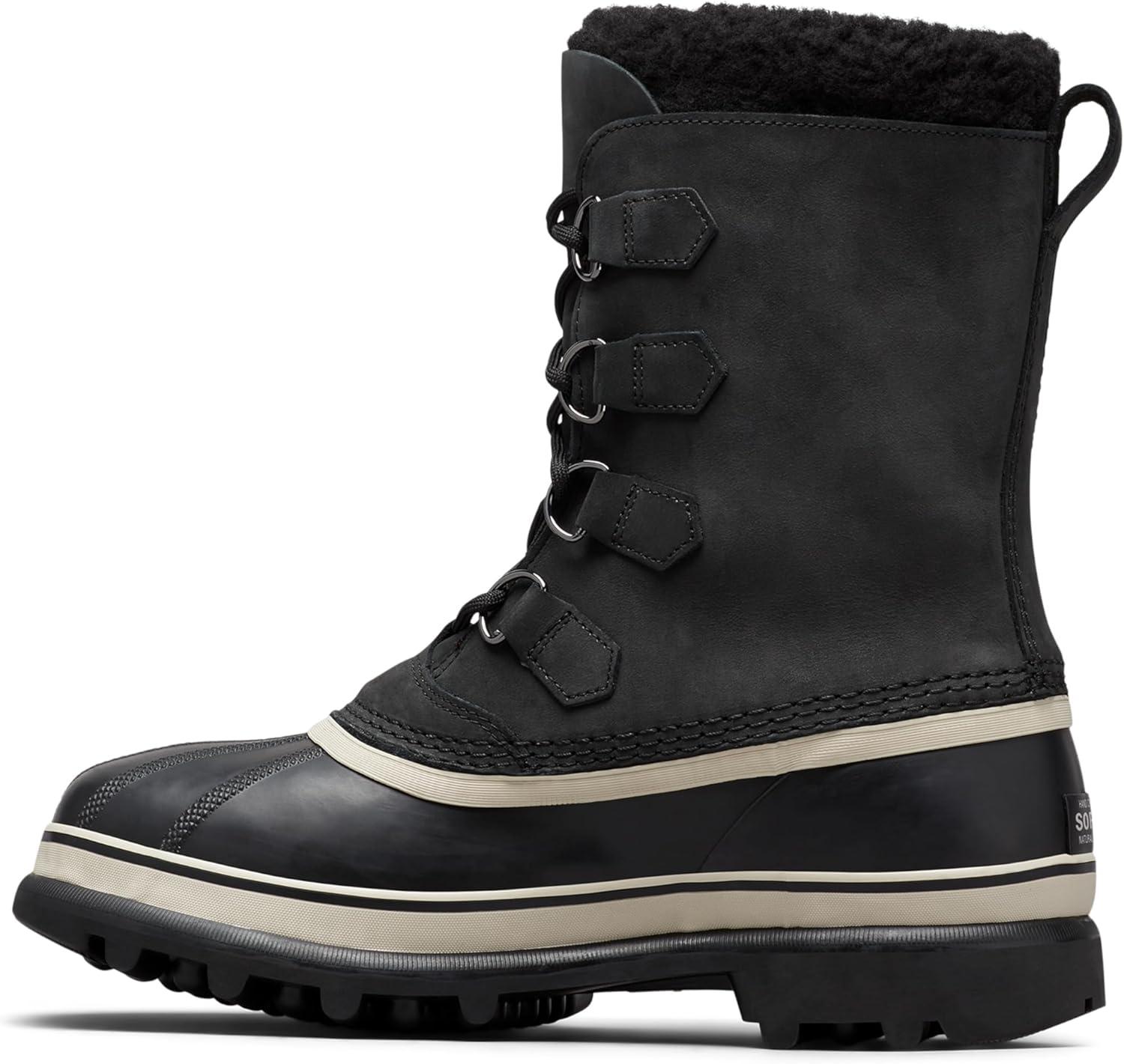 imageSorel Mens Caribou Warm Lining MidCalf BootsBlack Dark Stone 2