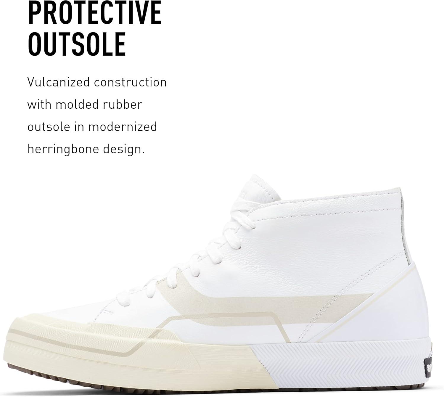 imageSorel Mens Grit Sneaker Chukka WP Waterproof Suede SneakersWhite White