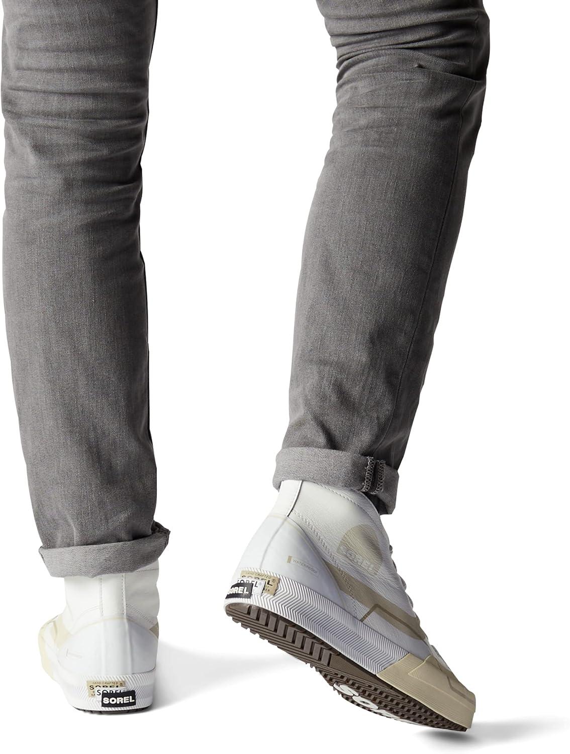 imageSorel Mens Grit Sneaker Chukka WP Waterproof Suede SneakersWhite White