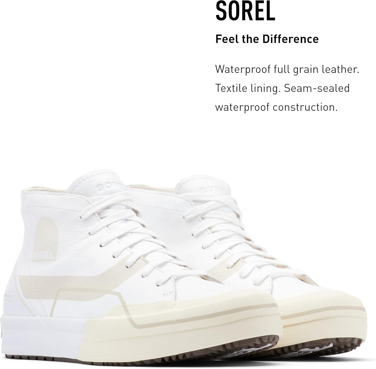 imageSorel Mens Grit Sneaker Chukka WP Waterproof Suede SneakersWhite White