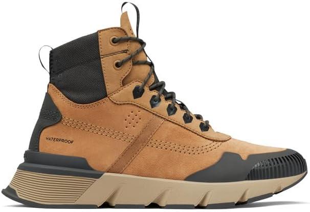imageSorel Mens Kinetic Rush MID WP Sneaker Waterproof Suede SneakersTawny Buff Sandy Tan