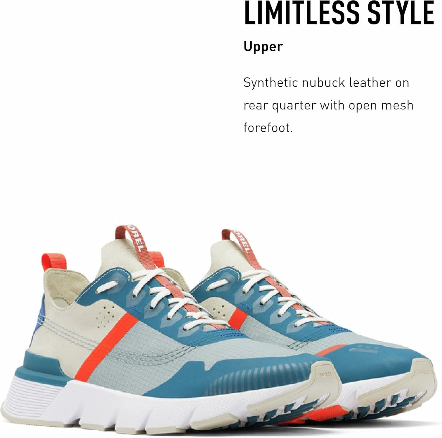 imageSorel Mens Kinetic Rush Ripstop SneakerCinder Grey Phoenix Blue