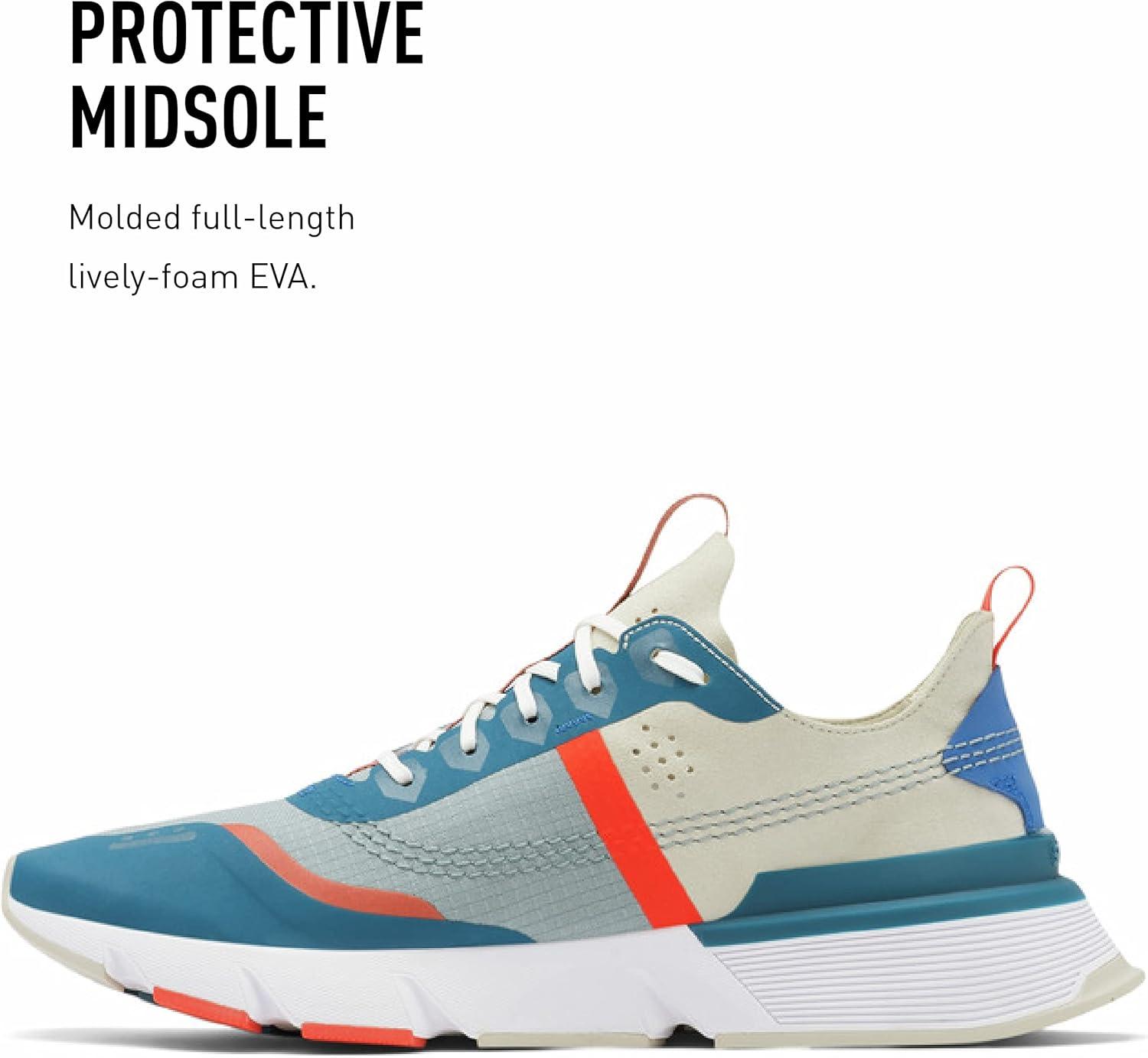 imageSorel Mens Kinetic Rush Ripstop SneakerCinder Grey Phoenix Blue