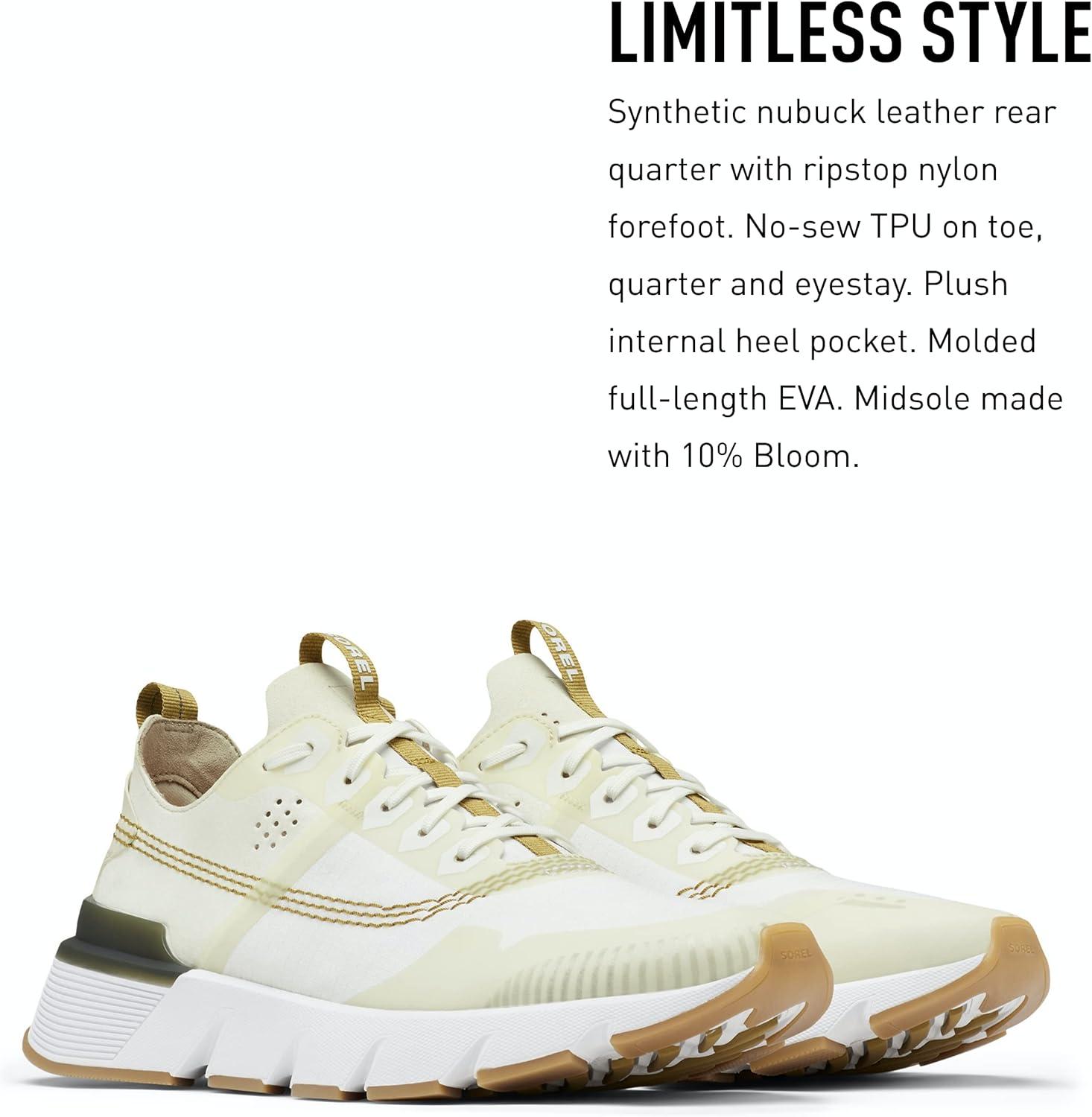 imageSorel Mens Kinetic Rush Ripstop SneakerWhite Chalk