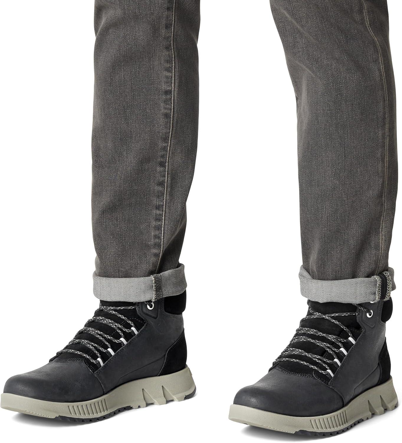 imageSorel Mens Mac Hill Lite Mid Waterproof BootsBlack Quarry