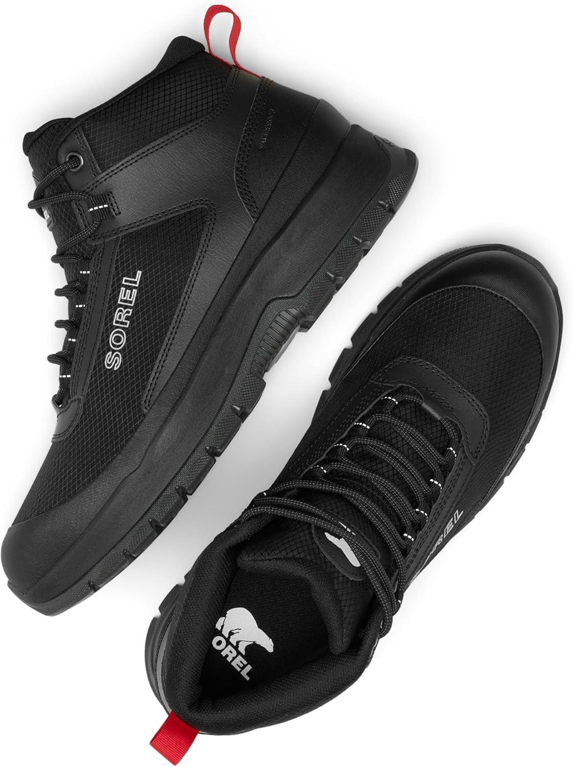 imageSorel Mens Outing Nw Sneaker Mid WaterproofBlackBlack