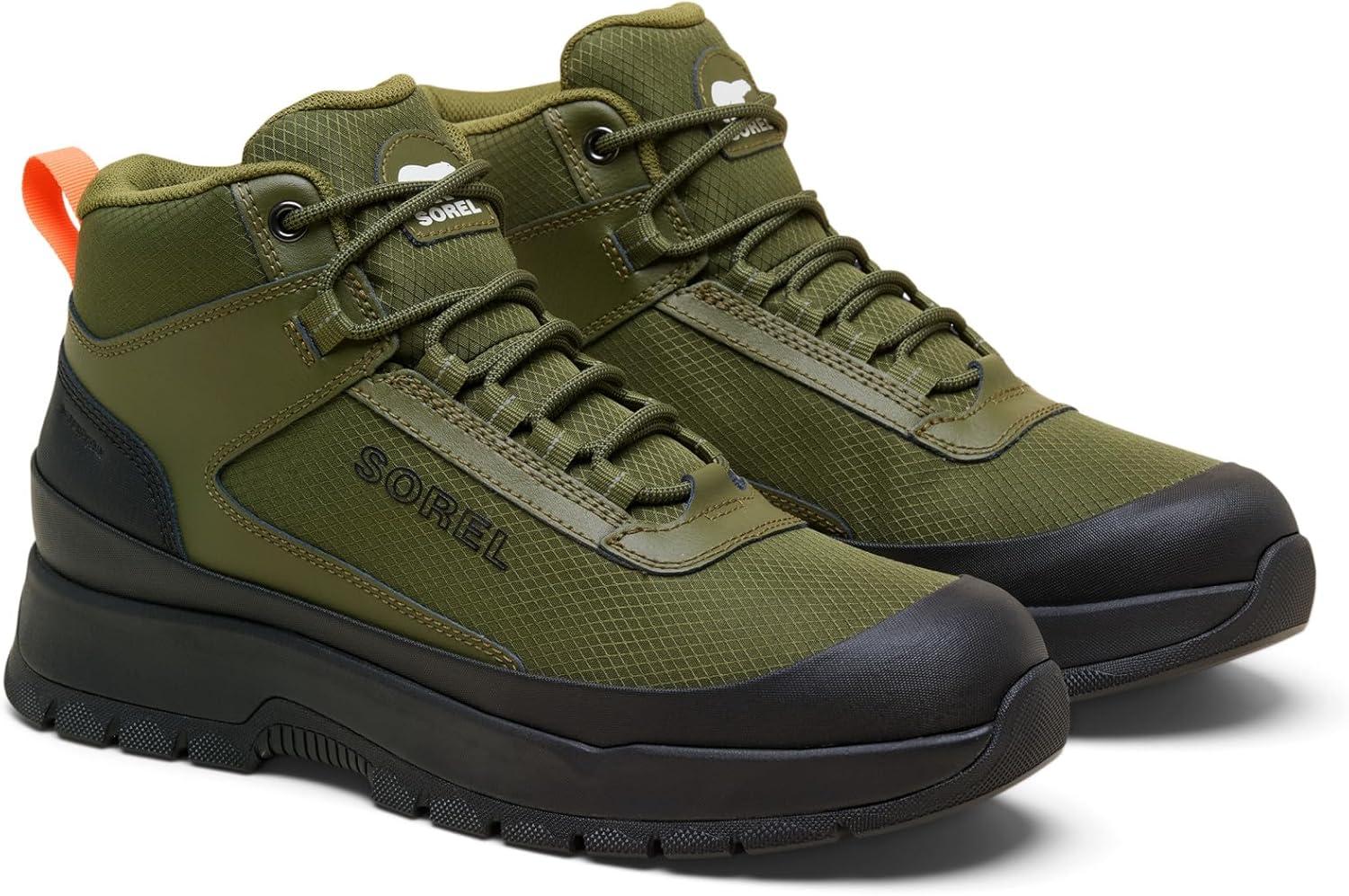 imageSorel Mens Outing Nw Sneaker Mid WaterproofUtility GreenBlack