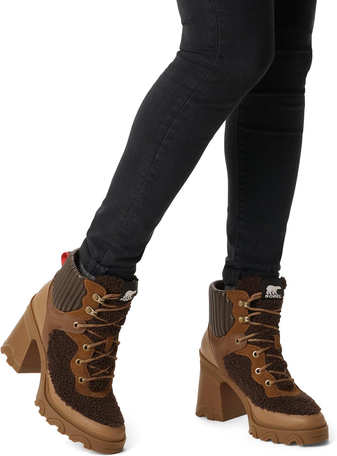 imageSorel Womens Brex Heel Cozy Lace BootTawny Buff Blackened Brown