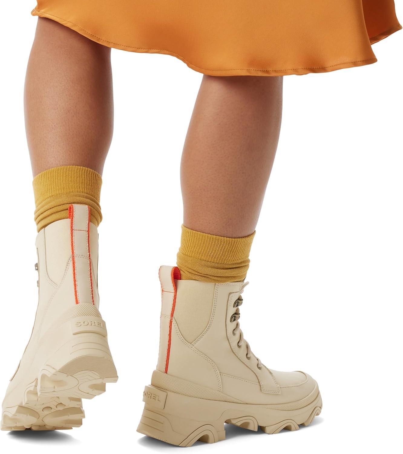 imageSorel Womens Brex Lace Waterproof BootBleached Ceramic Optimized Orange