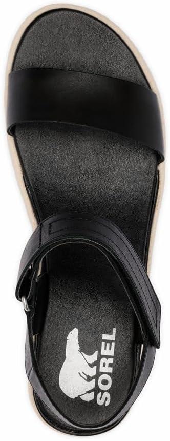 imageSorel Womens Cameron Flatform SandalsBlackChalk