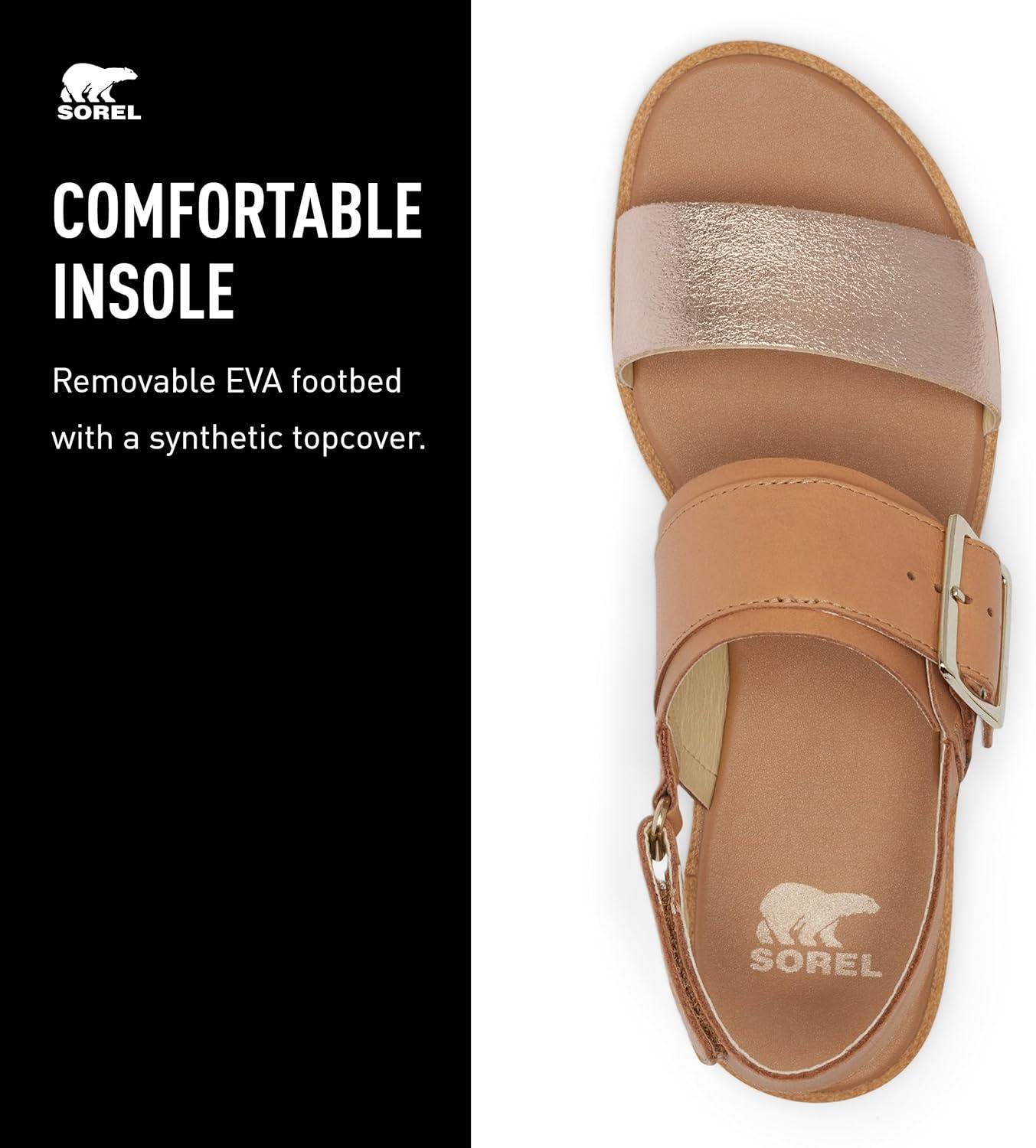 imageSorel Womens Ella III Slingback SandalHonest Beige Honey White