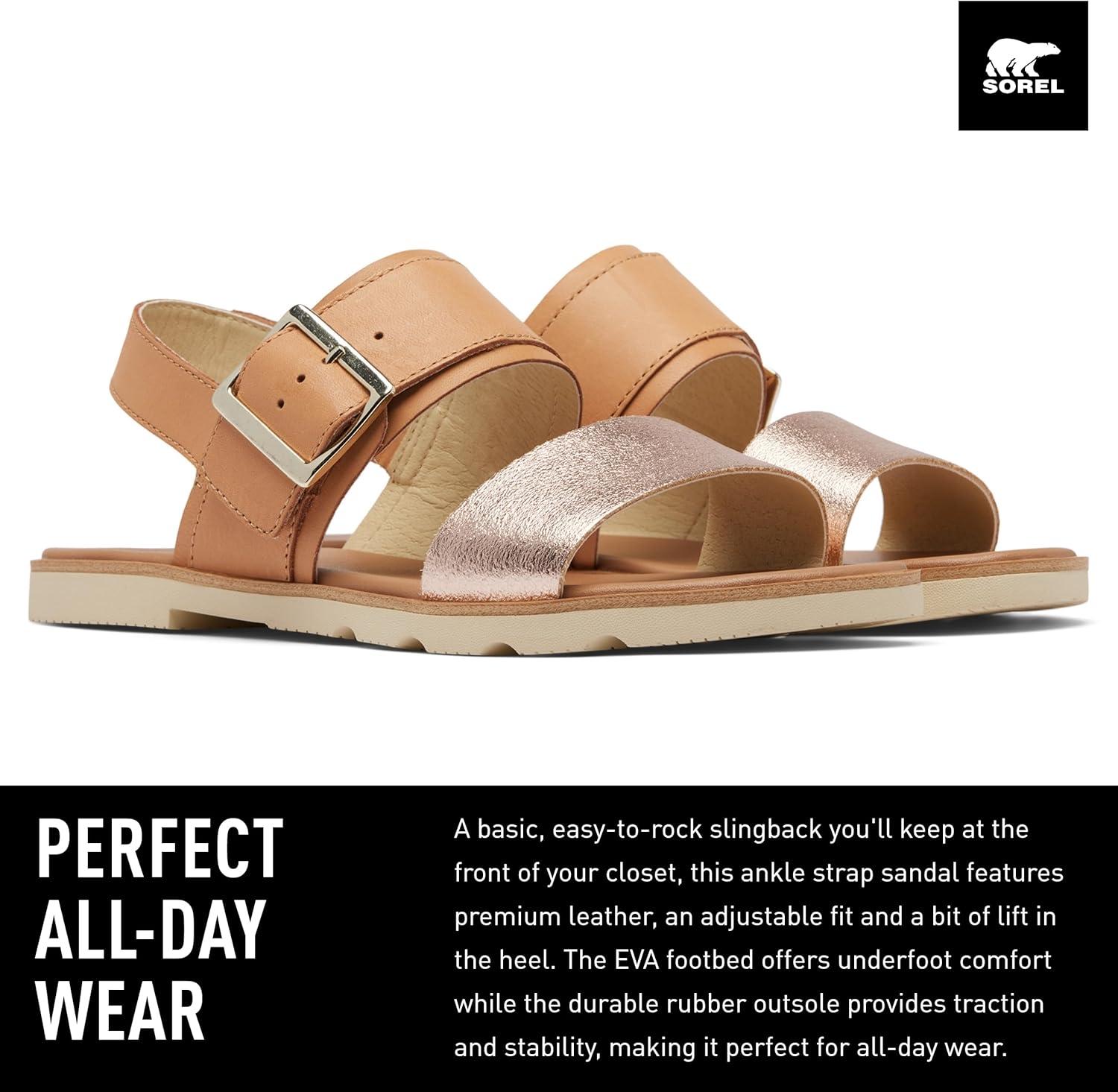 imageSorel Womens Ella III Slingback SandalHonest Beige Honey White