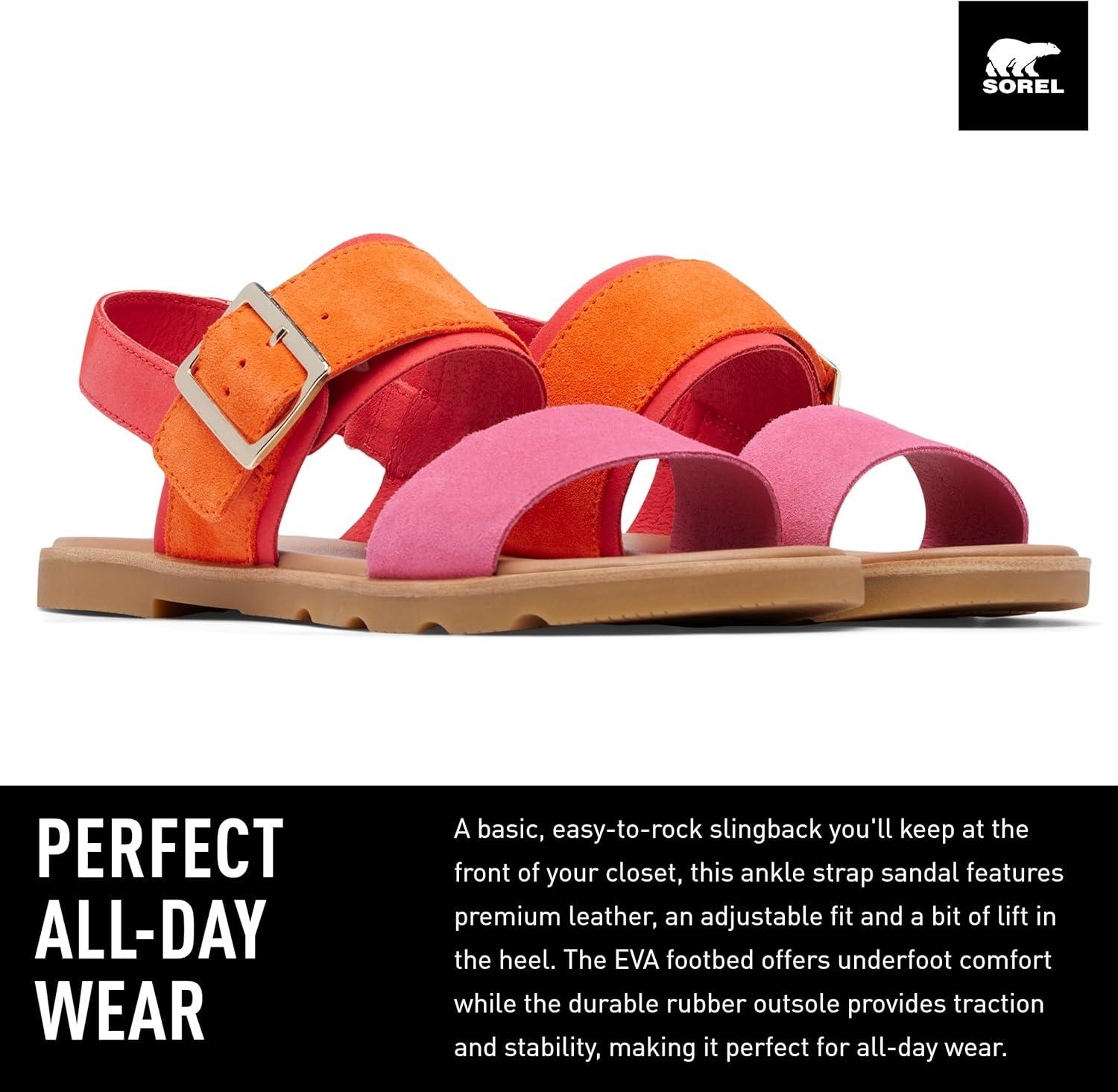 imageSorel Womens Ella III Slingback SandalRed Glo Gum 16