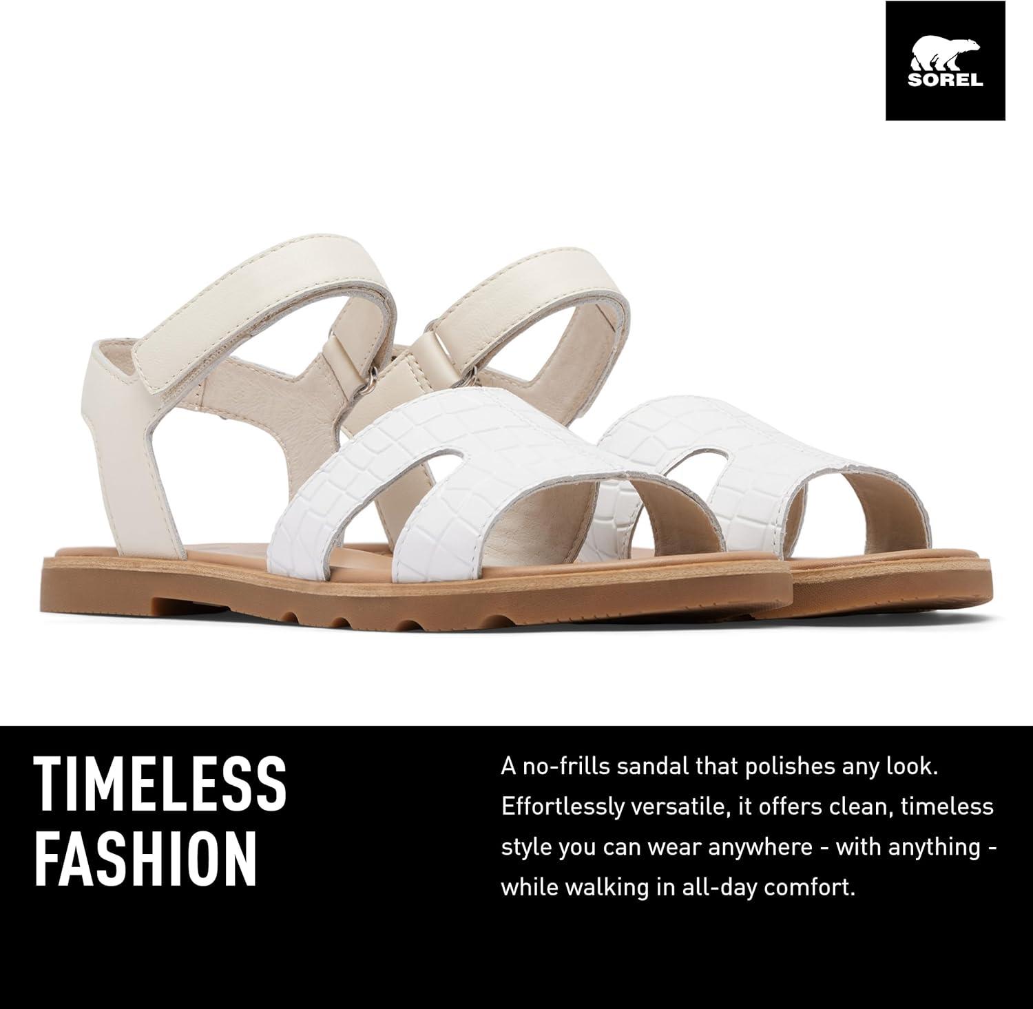 imageSorel Womens Ella lll Ankle Strap SandalChalk Gum 2