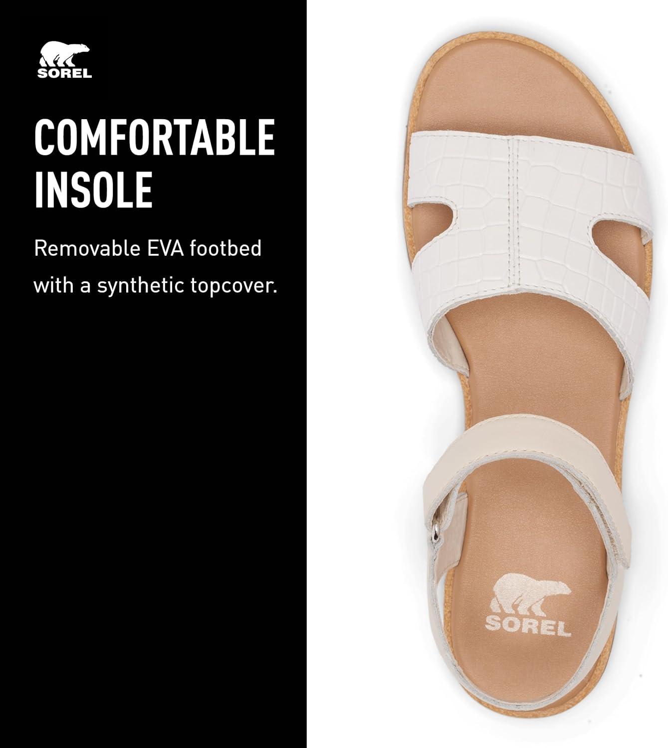 imageSorel Womens Ella lll Ankle Strap SandalChalk Gum 2