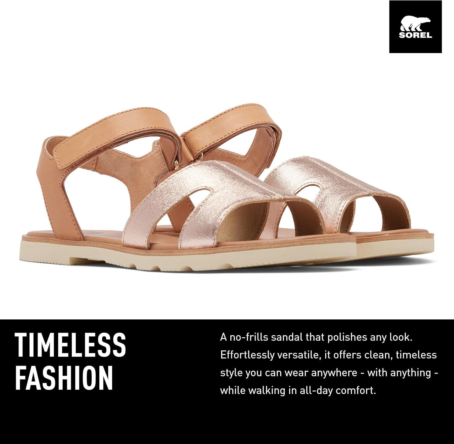 imageSorel Womens Ella lll Ankle Strap SandalHonest Beige Honey White