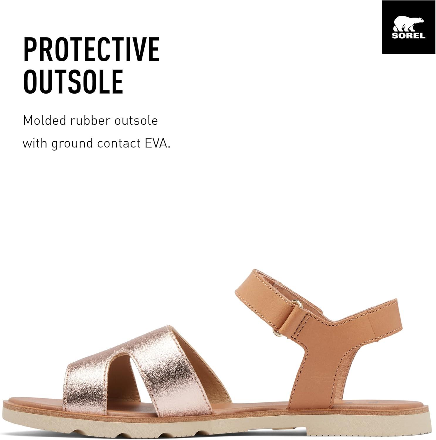 imageSorel Womens Ella lll Ankle Strap SandalHonest Beige Honey White