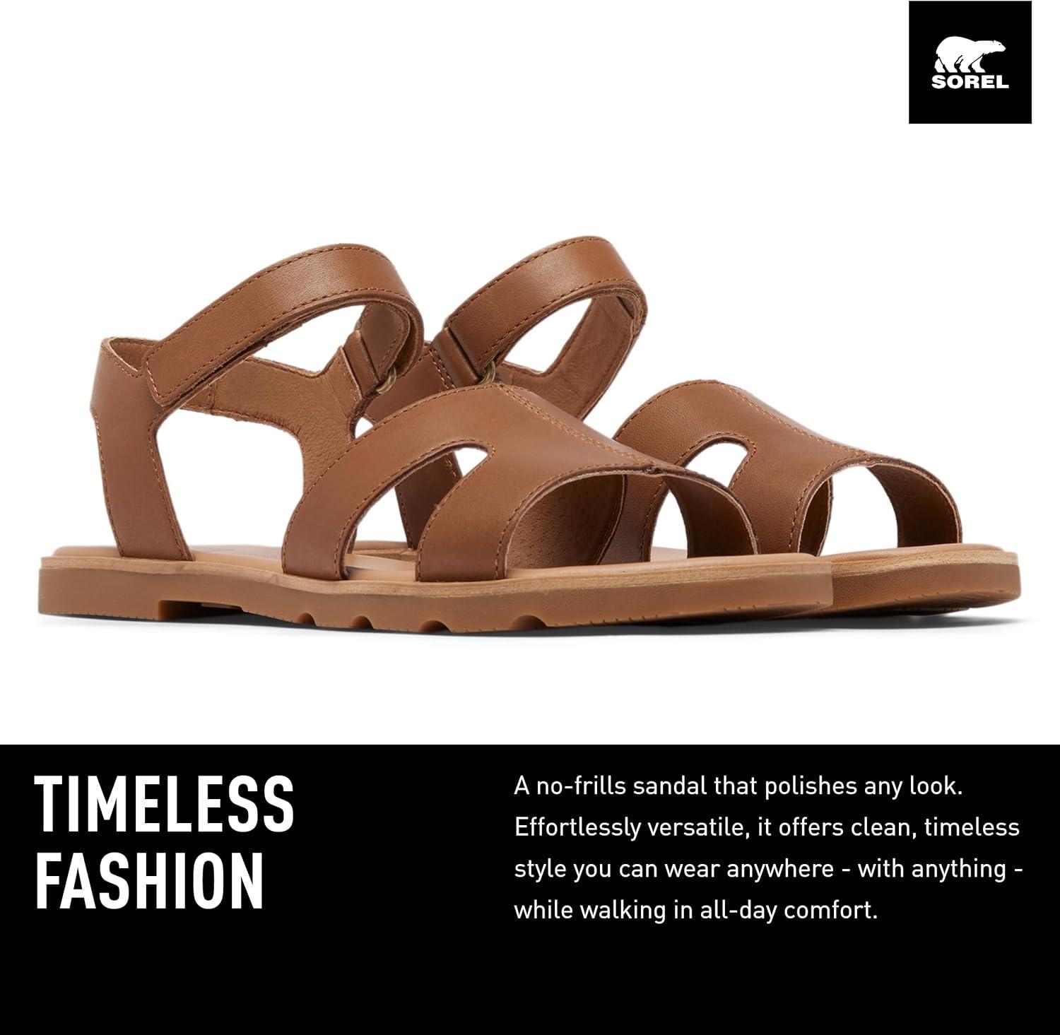 imageSorel Womens Ella lll Ankle Strap SandalVelvet Tan Gum