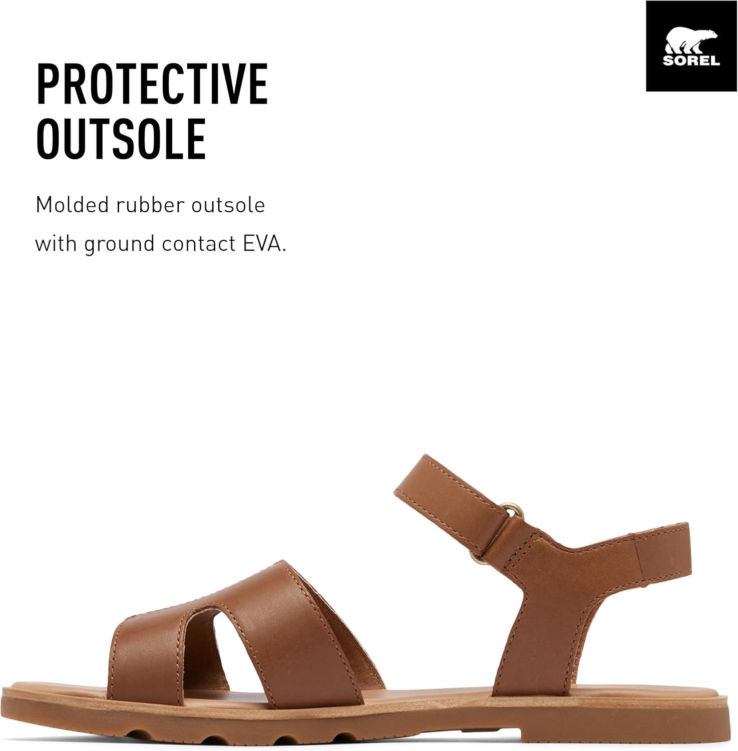 imageSorel Womens Ella lll Ankle Strap SandalVelvet Tan Gum