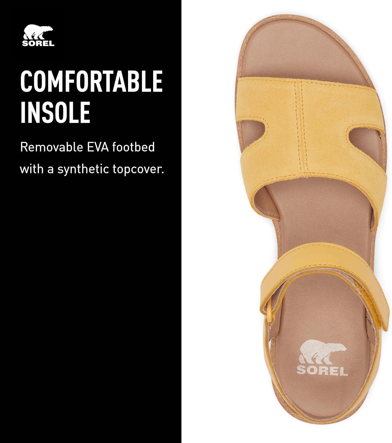 imageSorel Womens Ella lll Ankle Strap SandalYellow Ray Gum 16