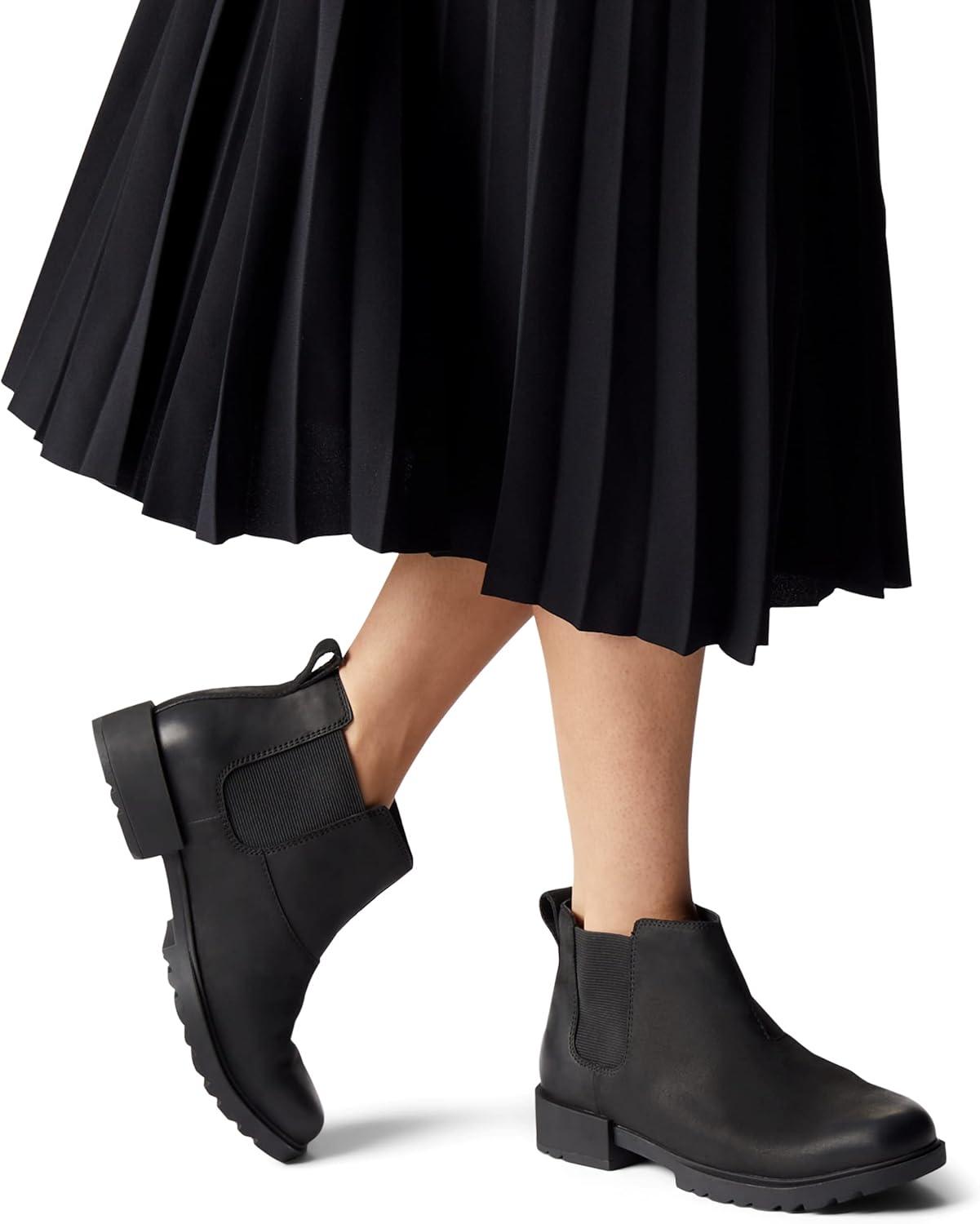 imageSorel Womens Emelie II Chelsea Waterproof BootBlack Sea Salt