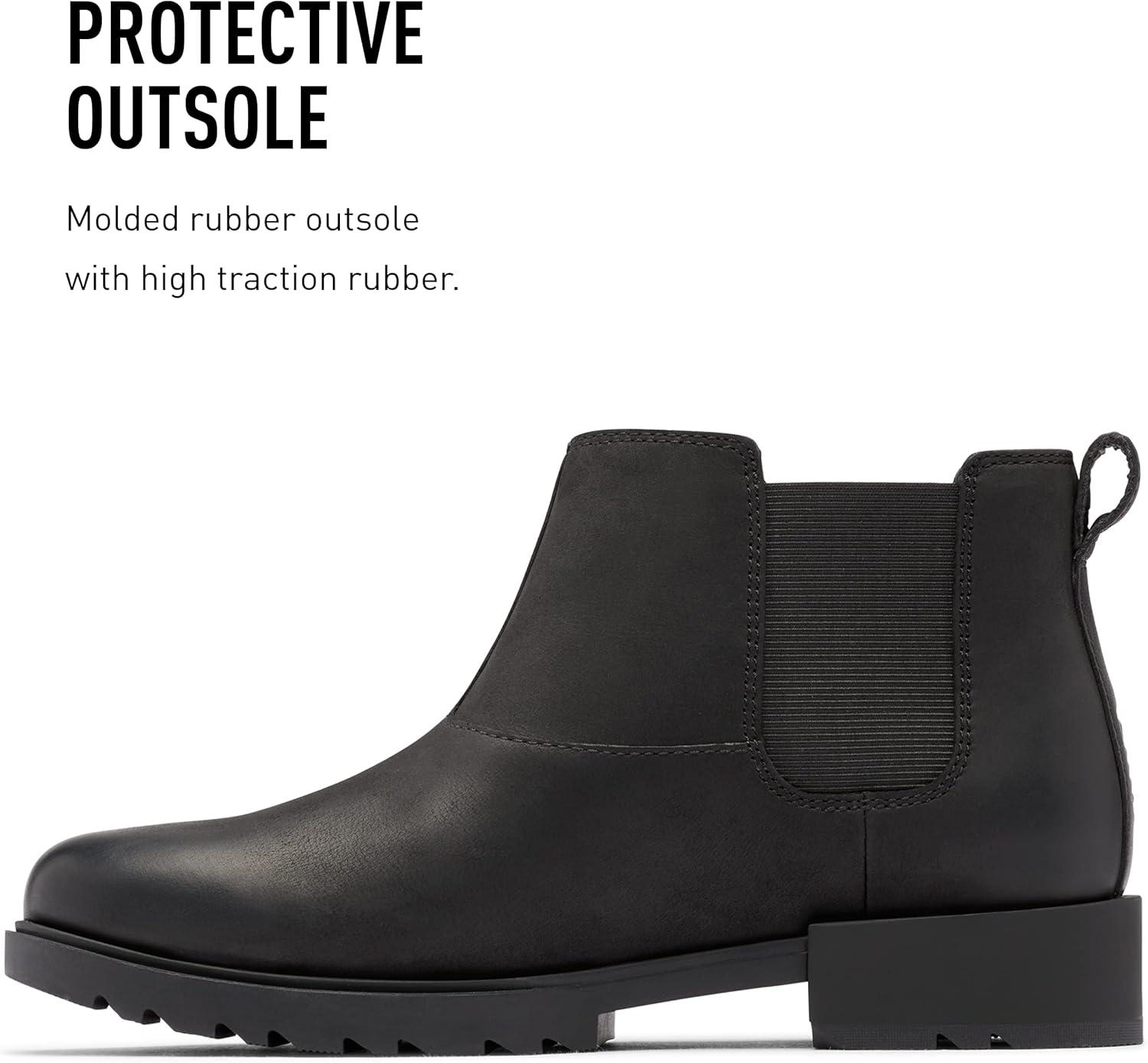 imageSorel Womens Emelie II Chelsea Waterproof BootBlack Sea Salt