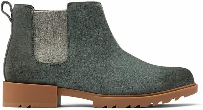 imageSorel Womens Emelie II Chelsea Waterproof BootDark Moss Gum 10