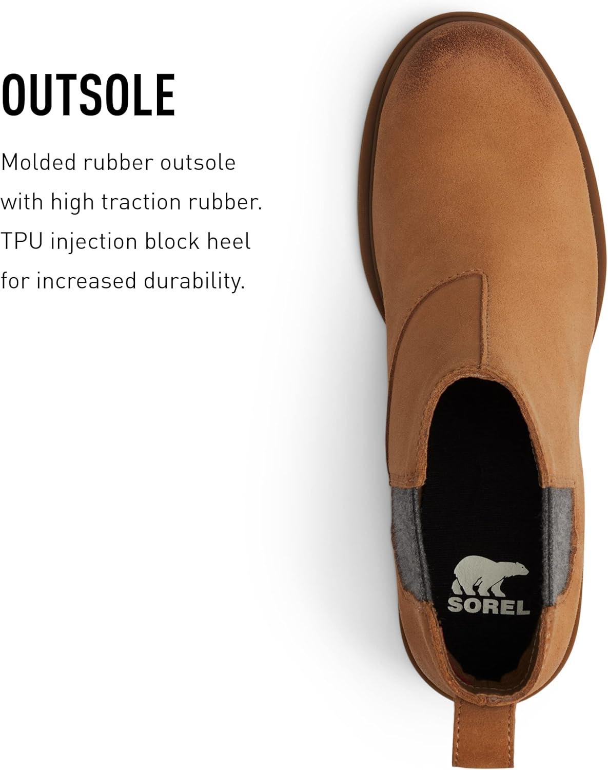 imageSorel Womens Emelie II Chelsea Waterproof BootTawny Buff Gum 10