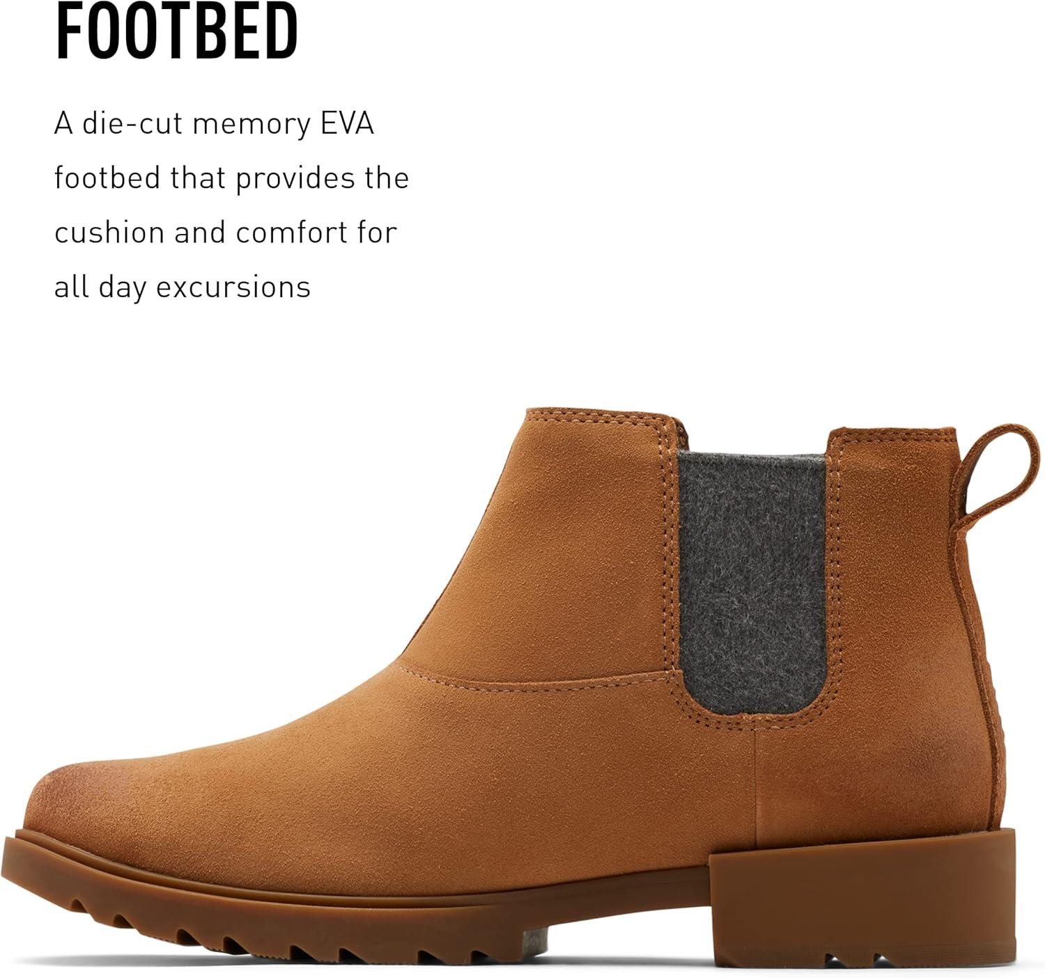 imageSorel Womens Emelie II Chelsea Waterproof BootTawny Buff Gum 10