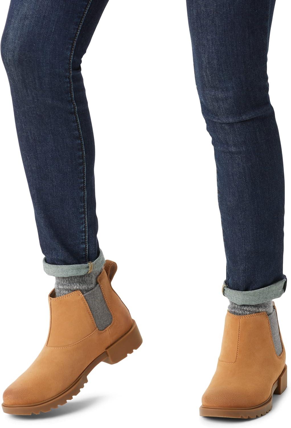 imageSorel Womens Emelie II Chelsea Waterproof BootTawny Buff Gum 10