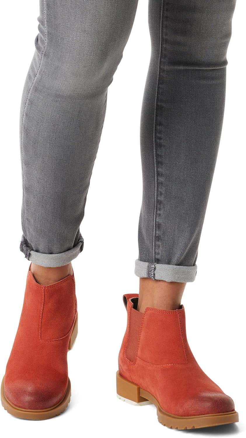 imageSorel Womens Emelie II Chelsea Waterproof BootWarp Red Gum 2