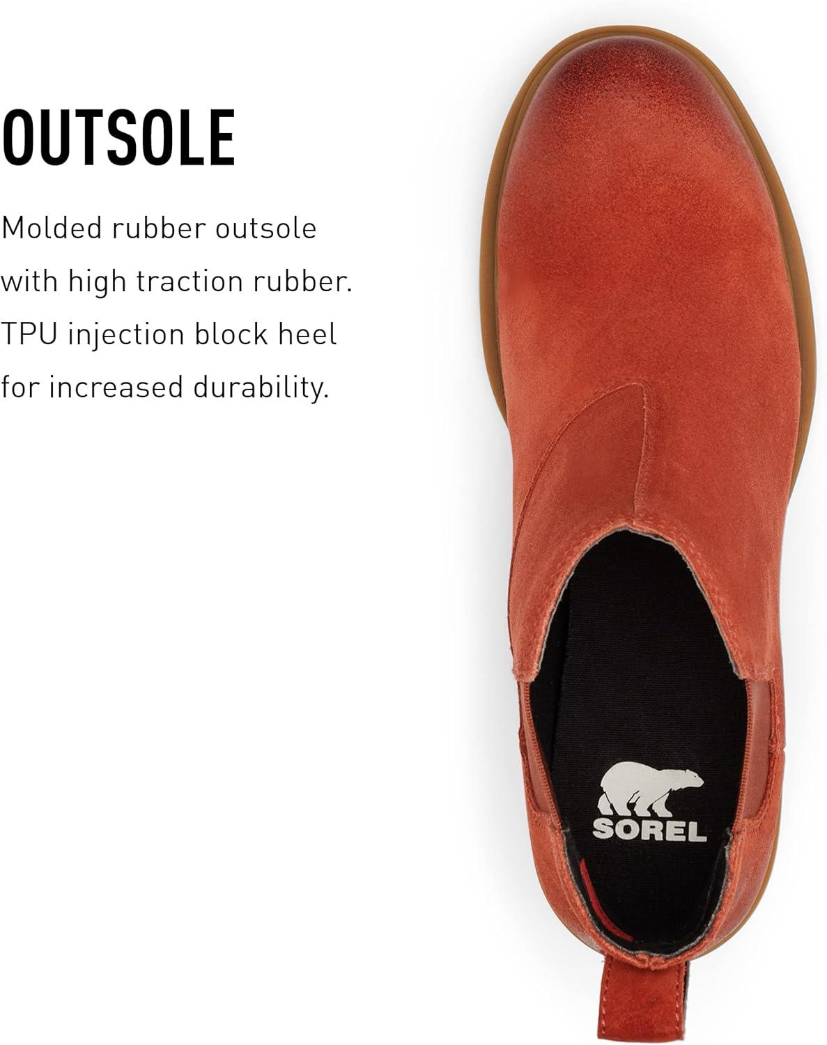 imageSorel Womens Emelie II Chelsea Waterproof BootWarp Red Gum 2