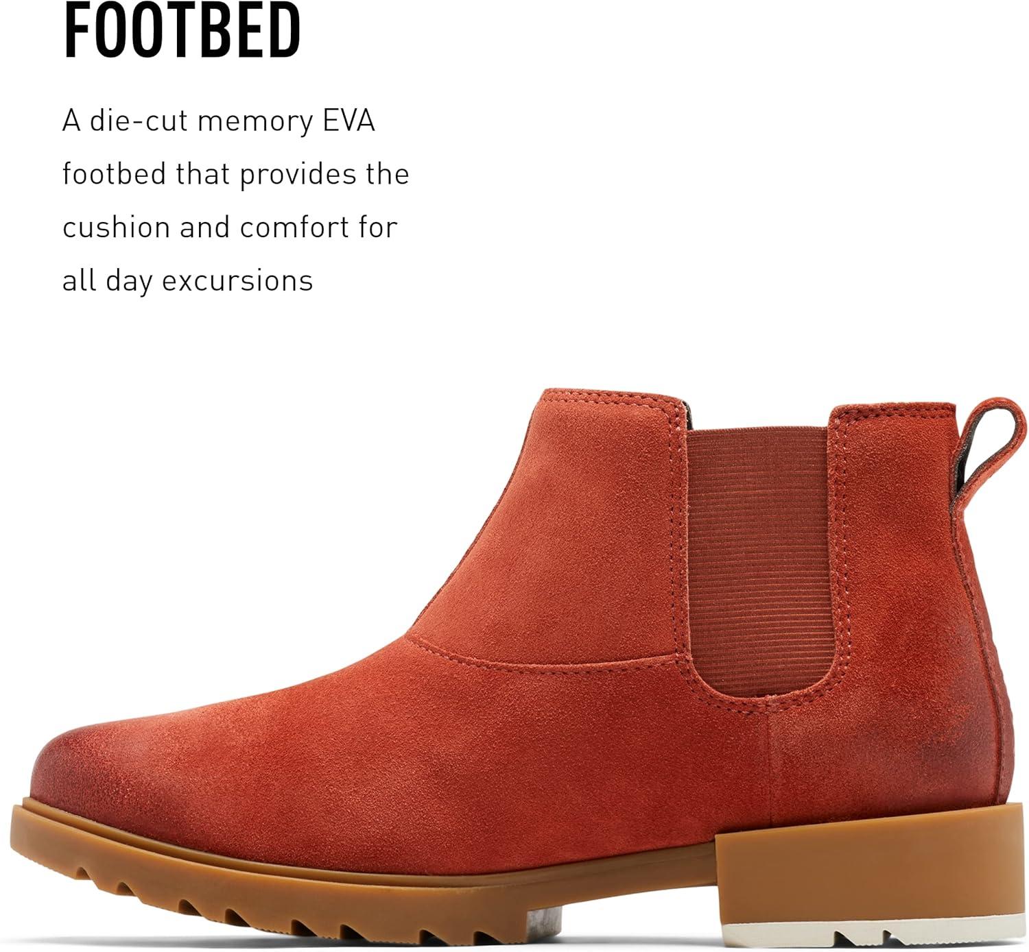 imageSorel Womens Emelie II Chelsea Waterproof BootWarp Red Gum 2