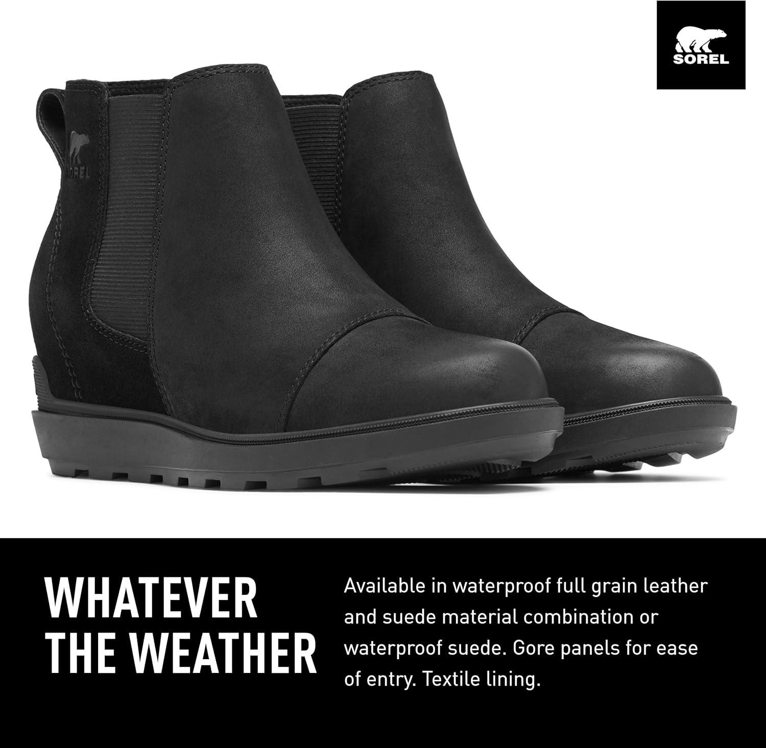 imageSorel Womens Evie ll Chelsea BootBlack Sea Salt