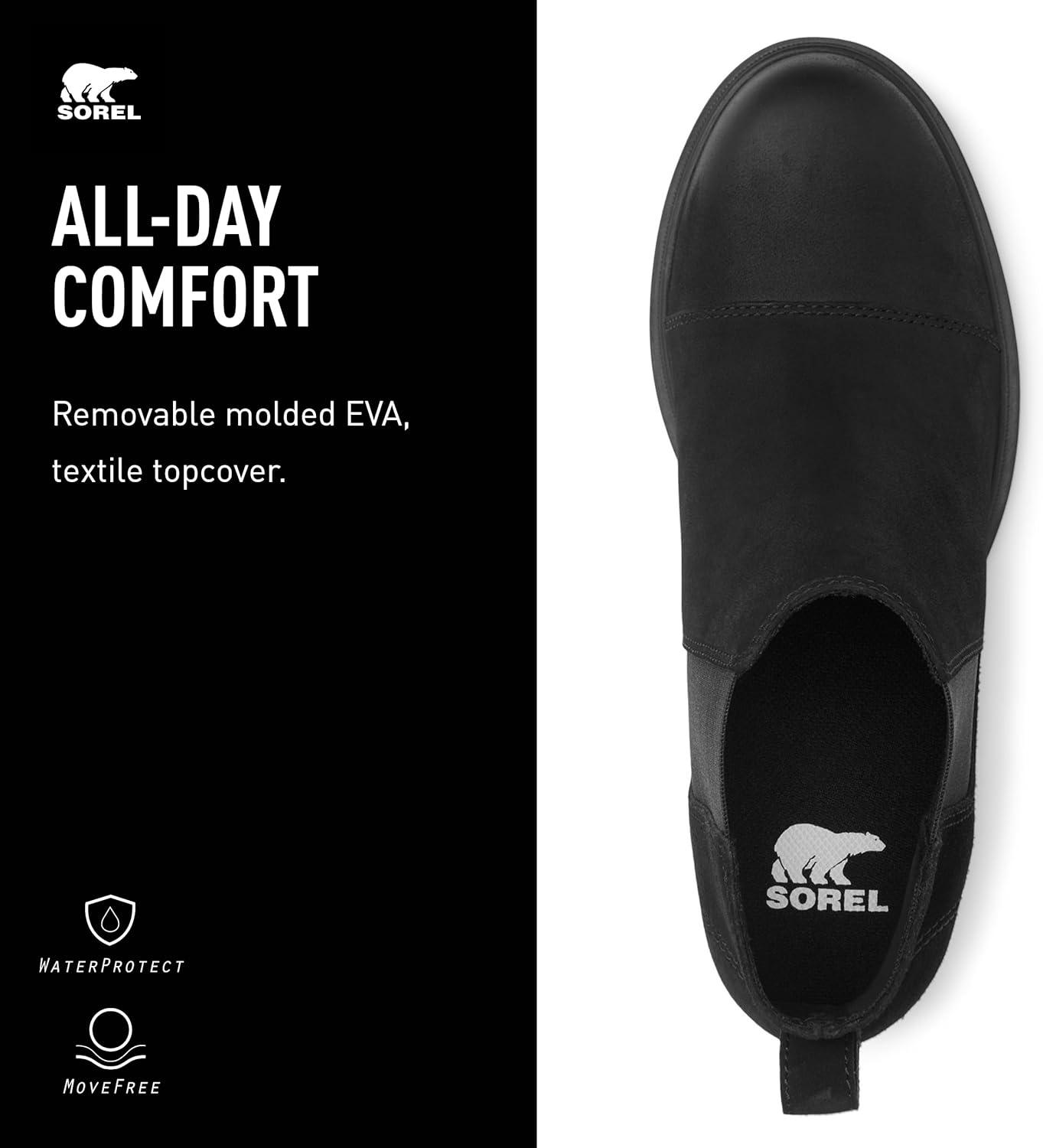 imageSorel Womens Evie ll Chelsea BootBlack Sea Salt