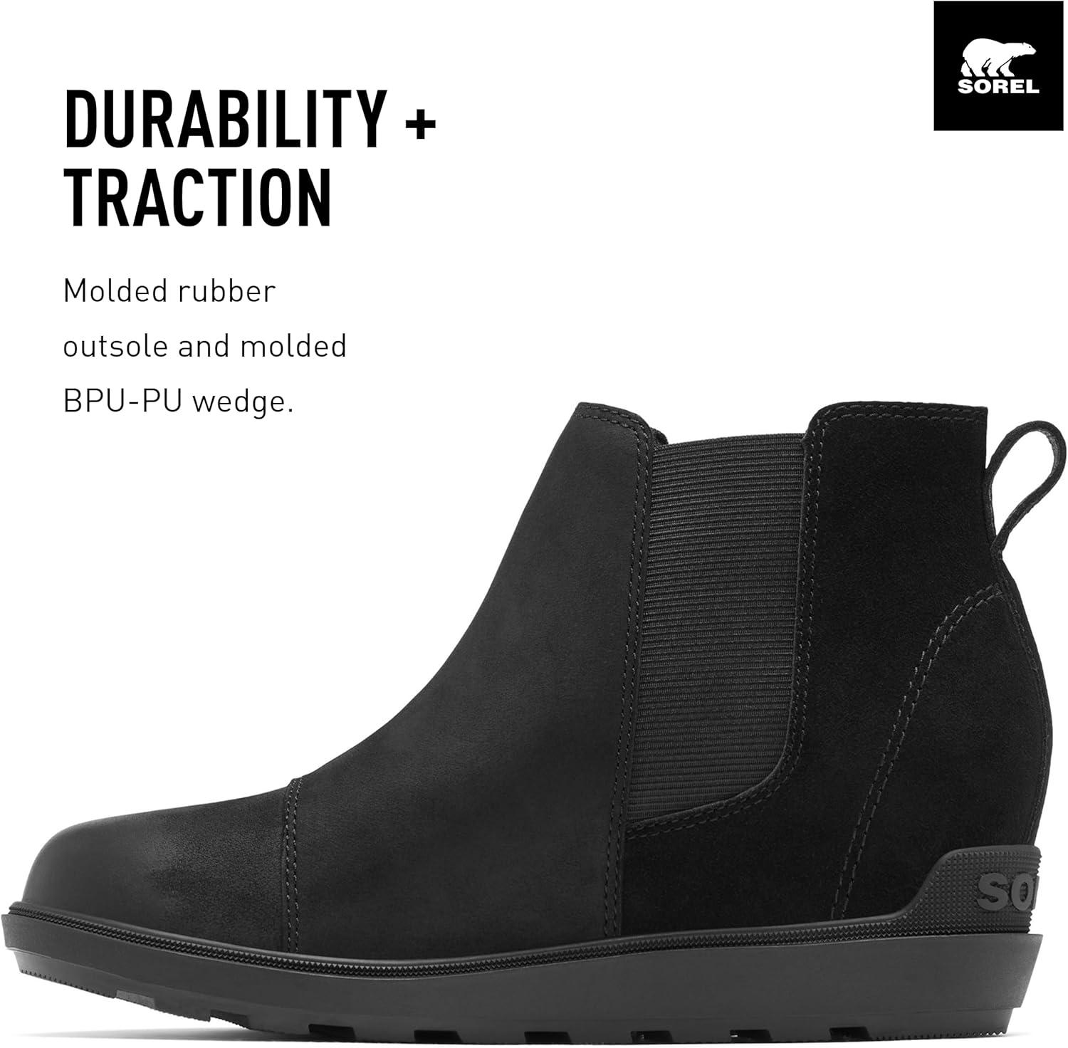 imageSorel Womens Evie ll Chelsea BootBlack Sea Salt