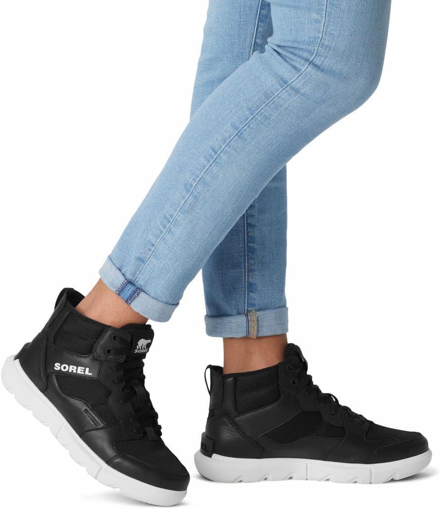 imageSorel Womens Explorer II Sneaker Mid Waterproof ShoeBlackWhite