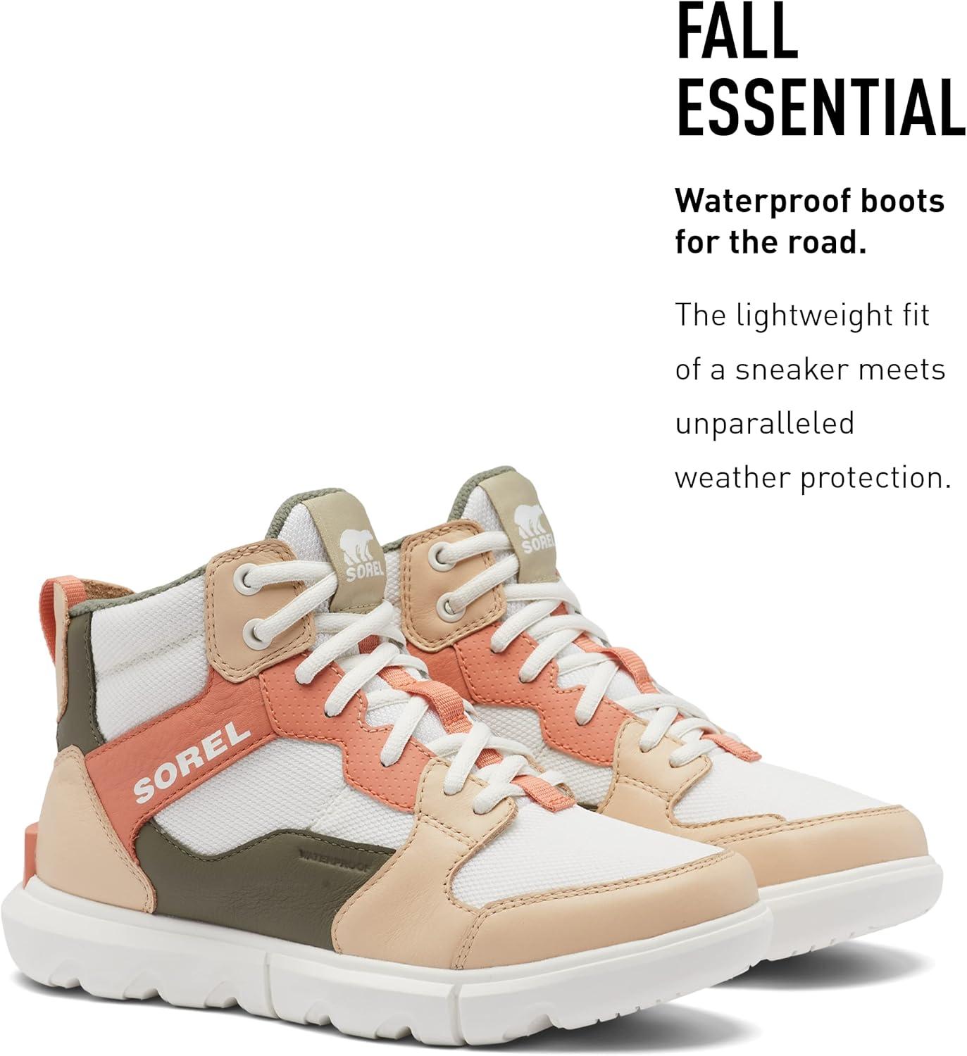 imageSorel Womens Explorer II Sneaker Mid Waterproof ShoeSea Salt Nova Sand