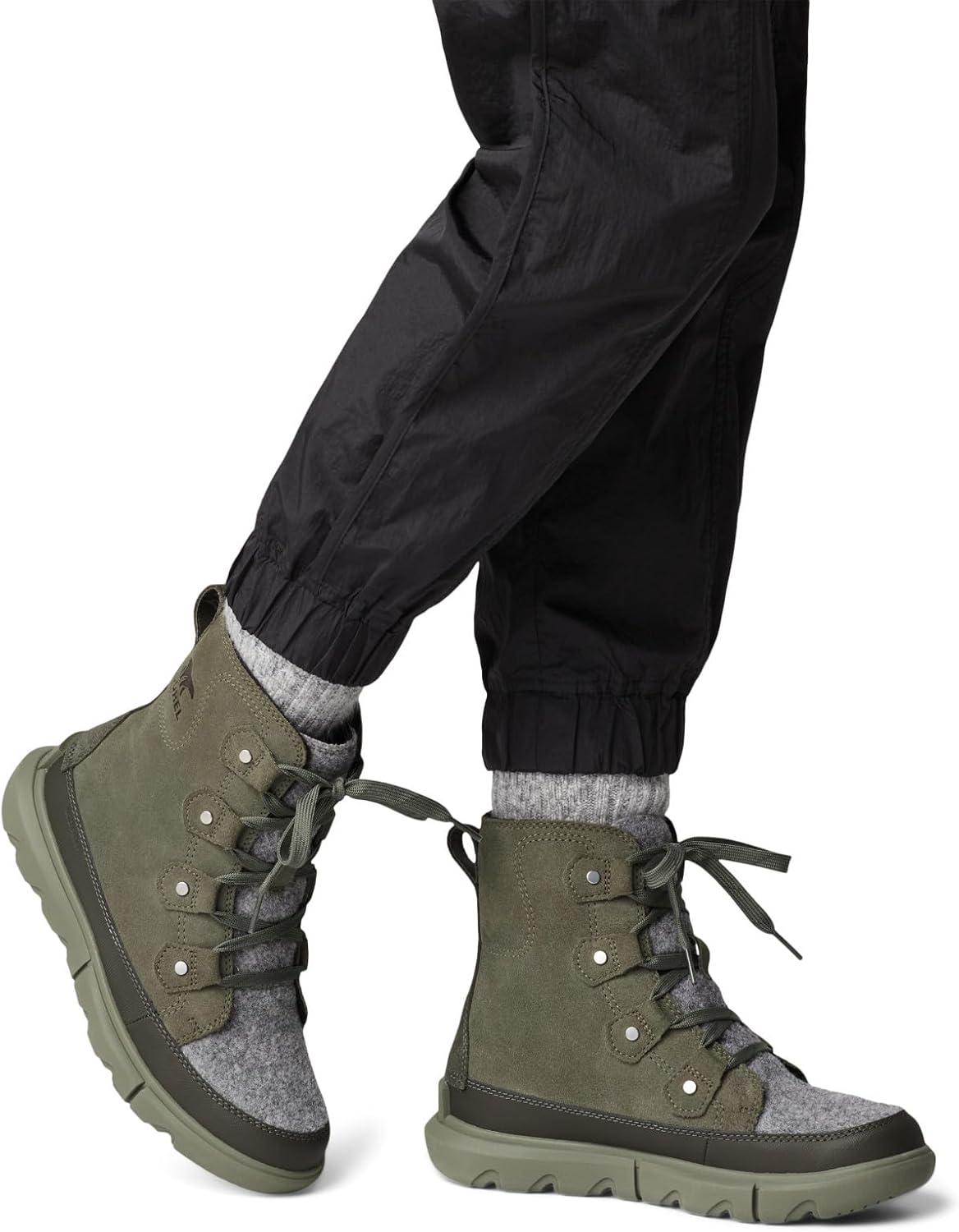 imageSorel Womens Explorer Next Joan Waterproof BootsStone Green Alpine Tundra