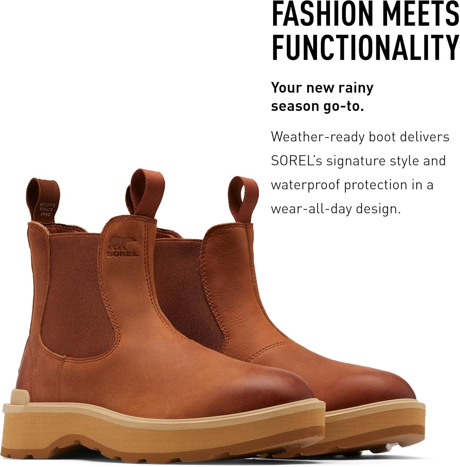 imageSorel Womens HiLine Chelsea BootsScorch Tawny Buff