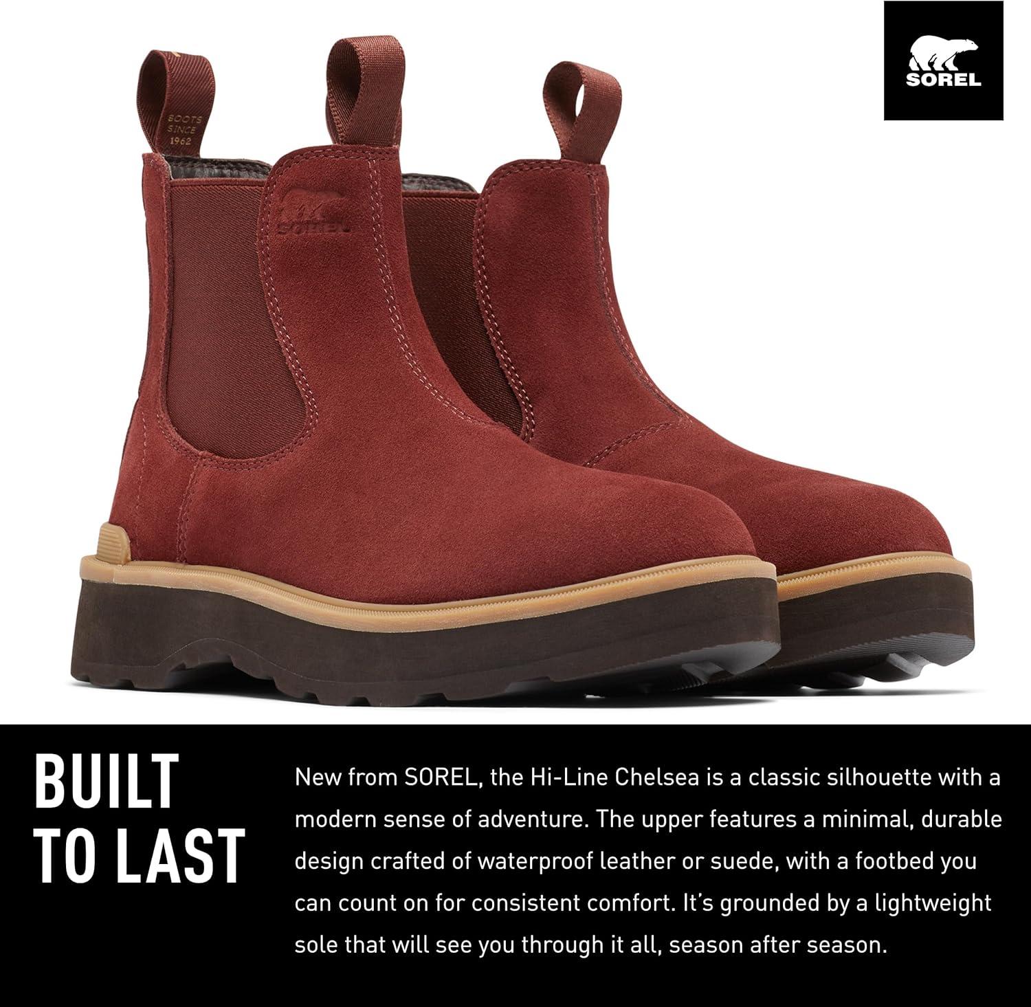 imageSorel Womens HiLine Chelsea BootsSpice Blackened Brown