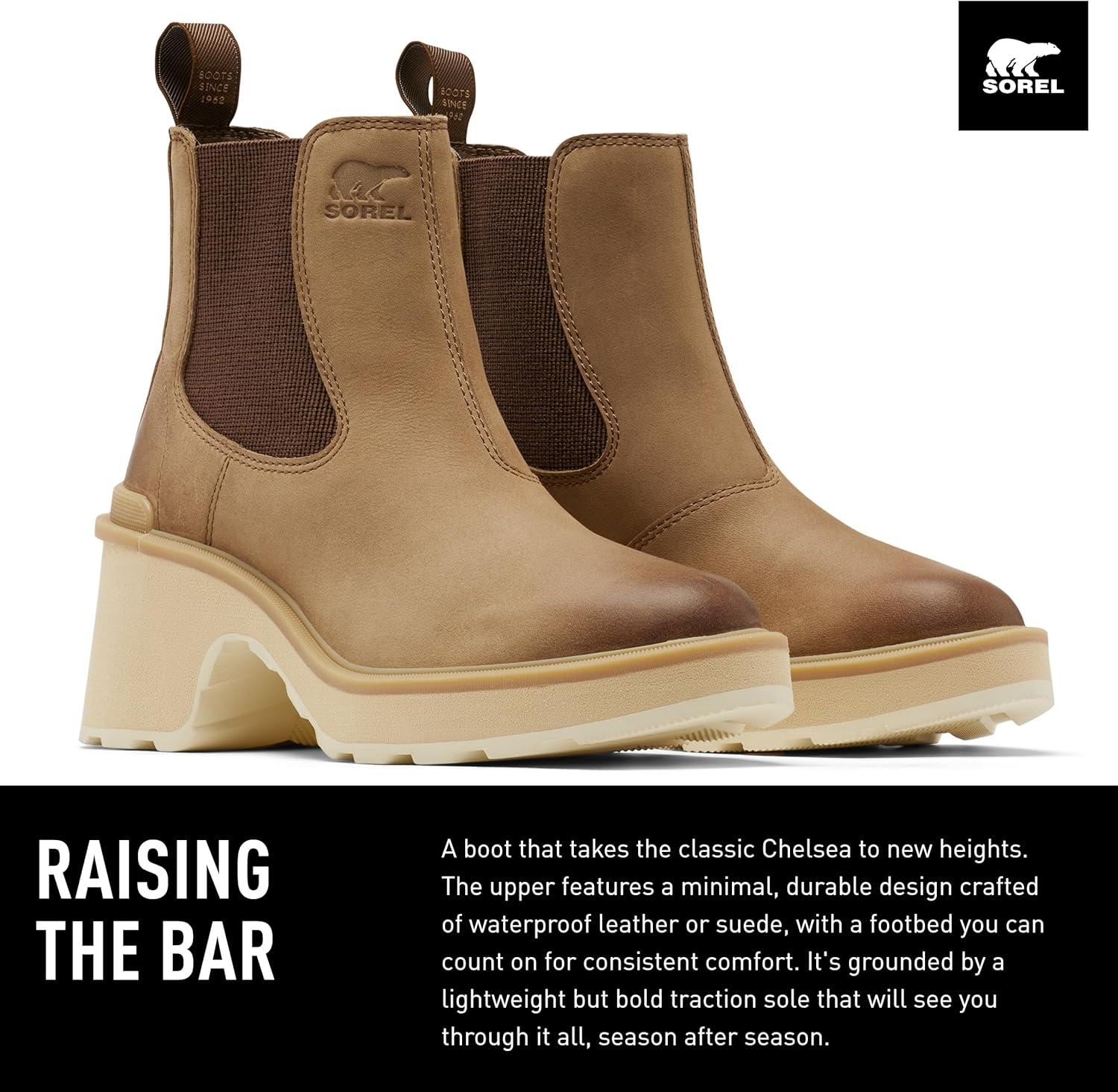 imageSorel Womens HiLine Heel Chelsea BootsUmber Ceramic